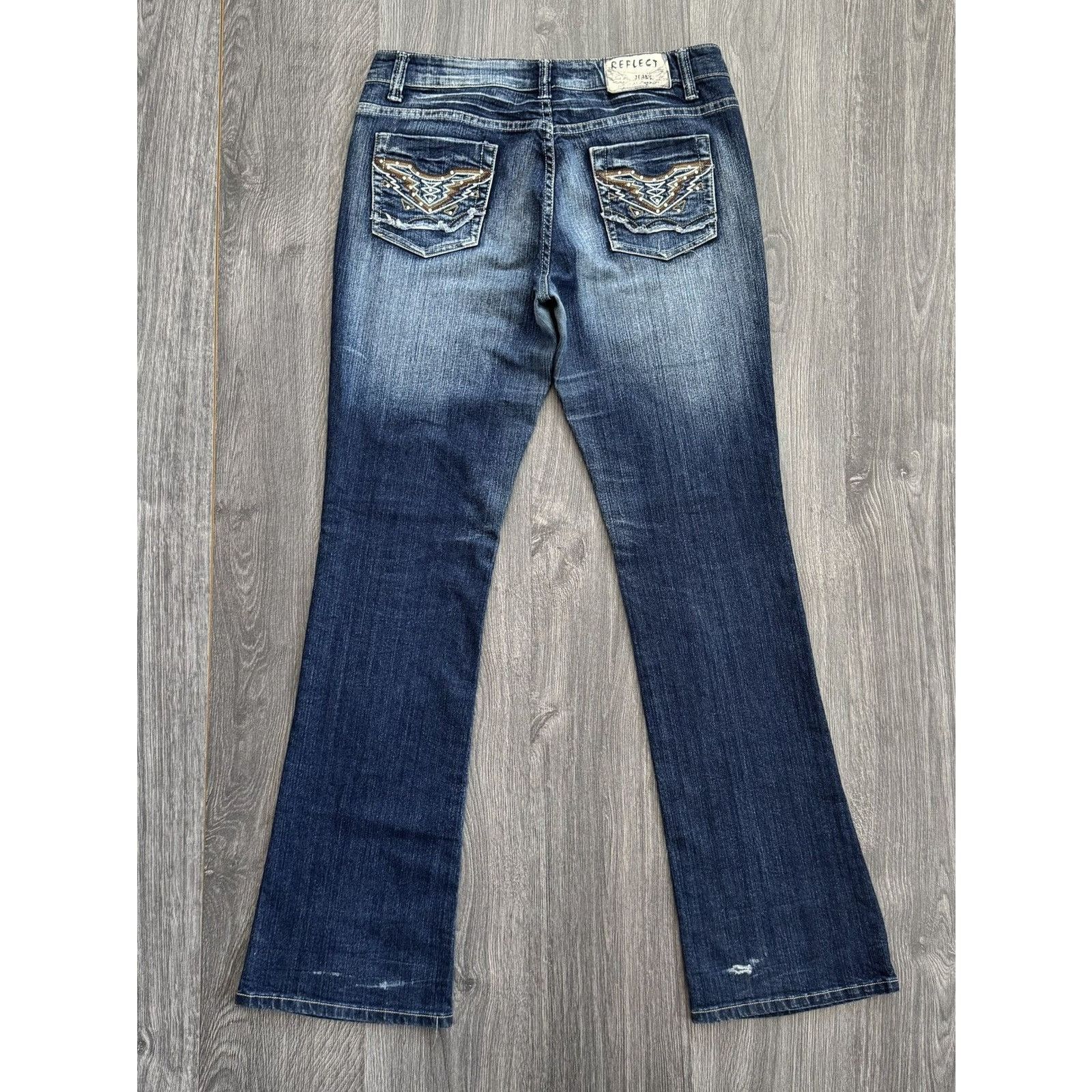 Japanese Brand Y2K Vintage Reflect Washed Flared Jeans If6was9 style Size US 34 / EU 50 - 6 Thumbnail