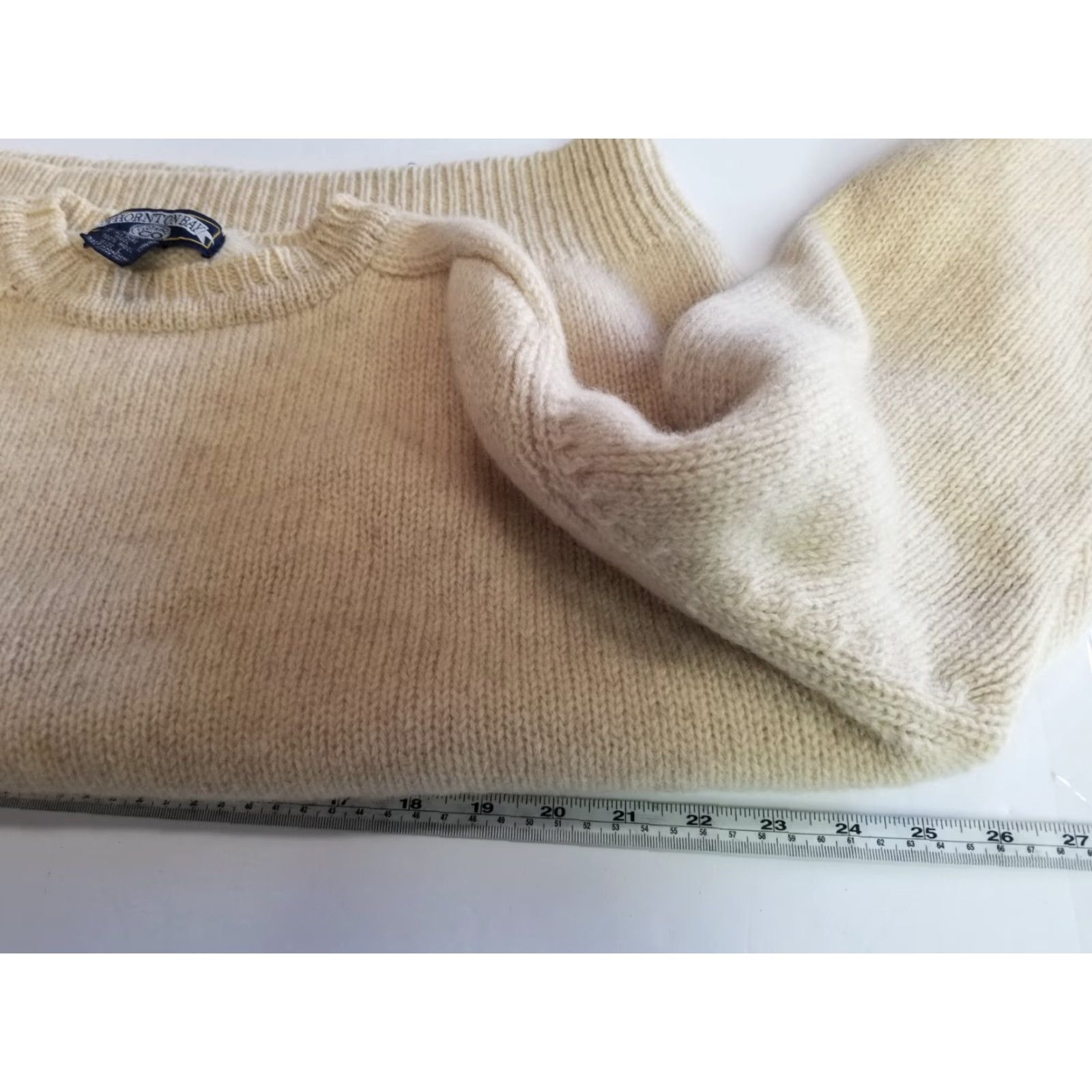 Vintage VINTAGE Thornton Bay Sweater Knit Wool Beige L Men Pullover Crew Neck Geometric 100% Wool Made In Hong Kong Regular Size Large Size US L / EU 52-54 / 3 - 4 Thumbnail