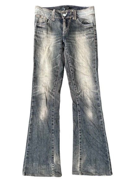 Edwin VINTAGE SOMETHING EDWIN FLARED JEANS FADED STYLE PUNK Size 32" / US 10 / IT 46 - 1 Thumbnail