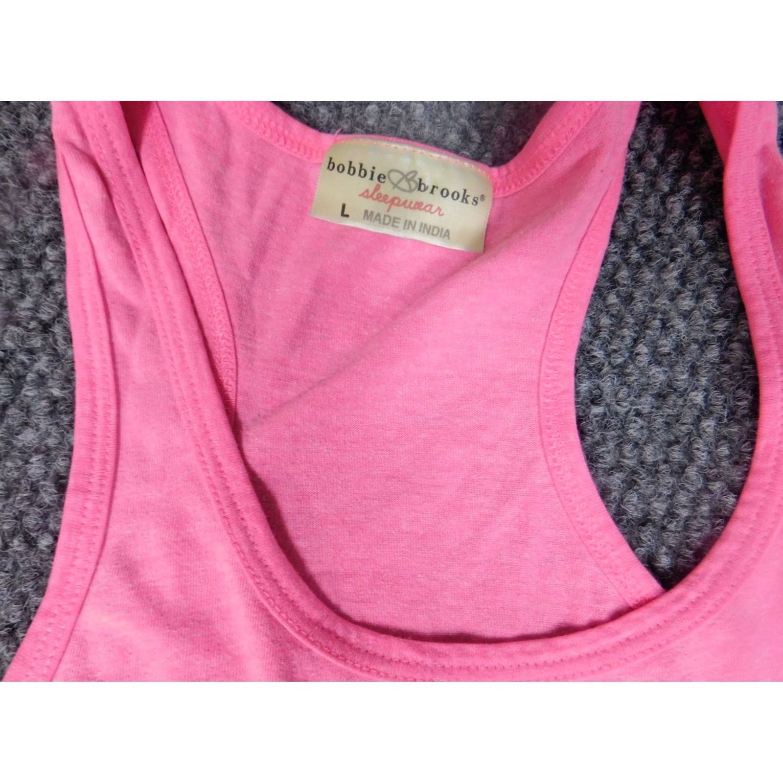Vintage Bobbie Brooks Womens Tank L Pink Stretch Crew Neck Pullover Casual Basic Regular Size L / US 10 / IT 46 - 6 Thumbnail
