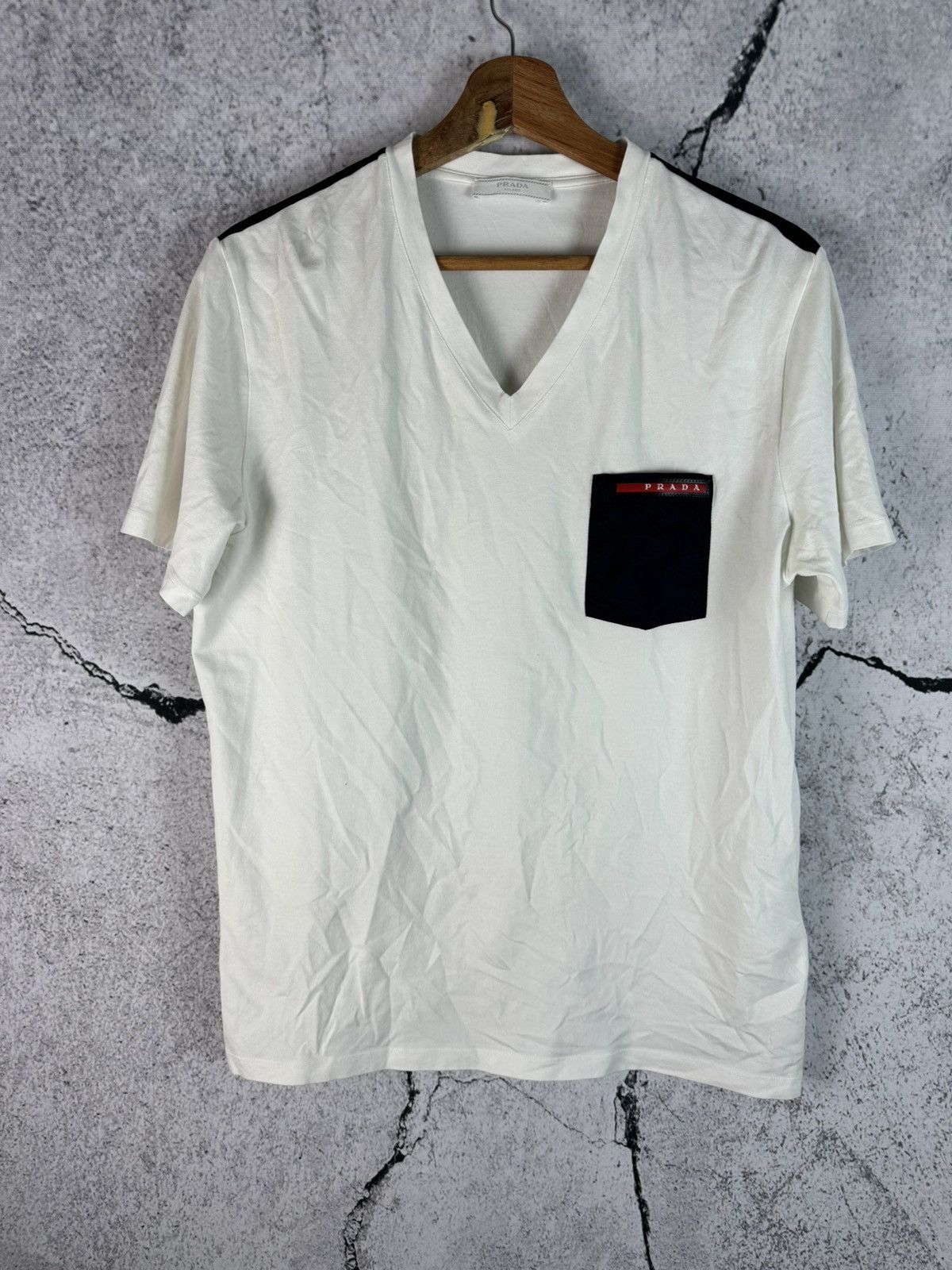 Prada Prada Nylon Reshuffling Rubber Logo Tab pocket t-shirt Size US M / EU 48-50 / 2 - 1 Thumbnail