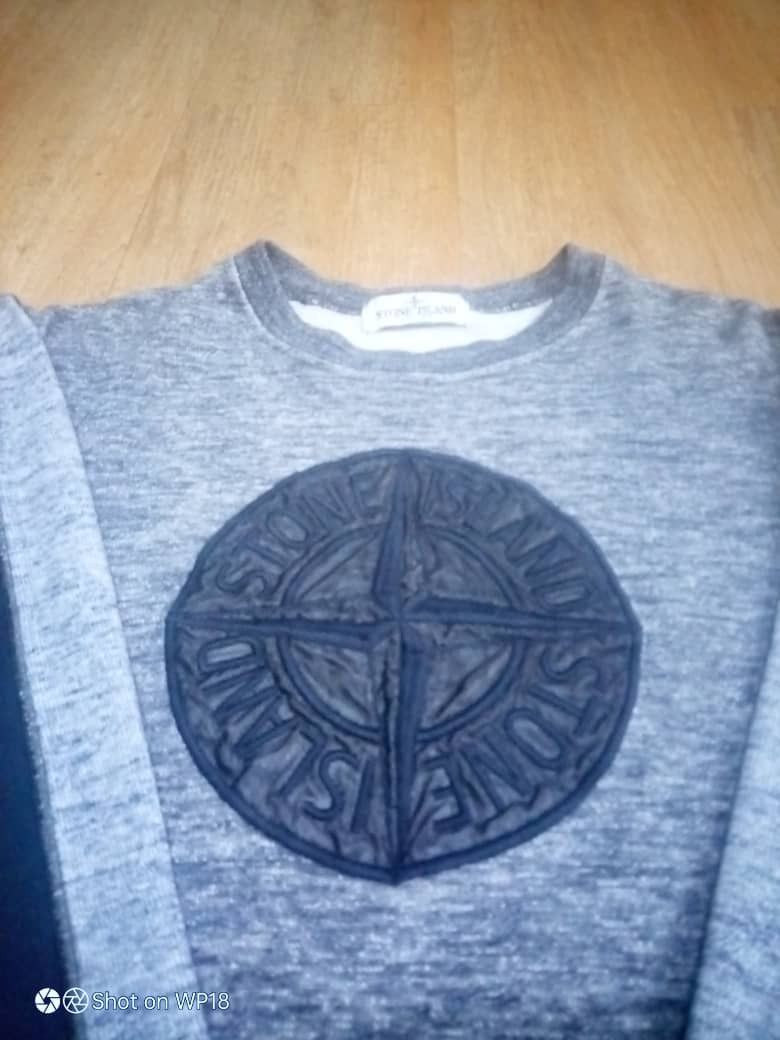 Stone Island × Vintage Vintage Stone Island Sweatshirt Grey Size US S / EU 44-46 / 1 - 8 Thumbnail