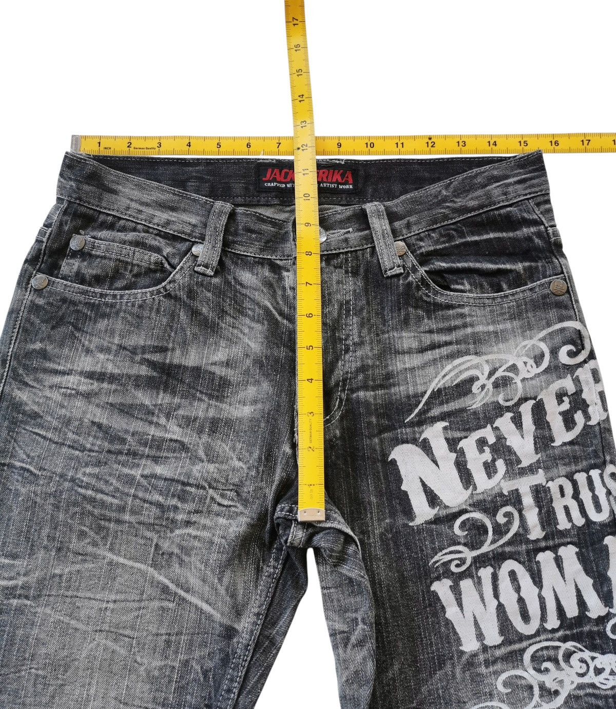 Japanese Brand Jack Serika Skullbones Jeans – Number (N)ine Inspired Size US 31 - 6 Thumbnail