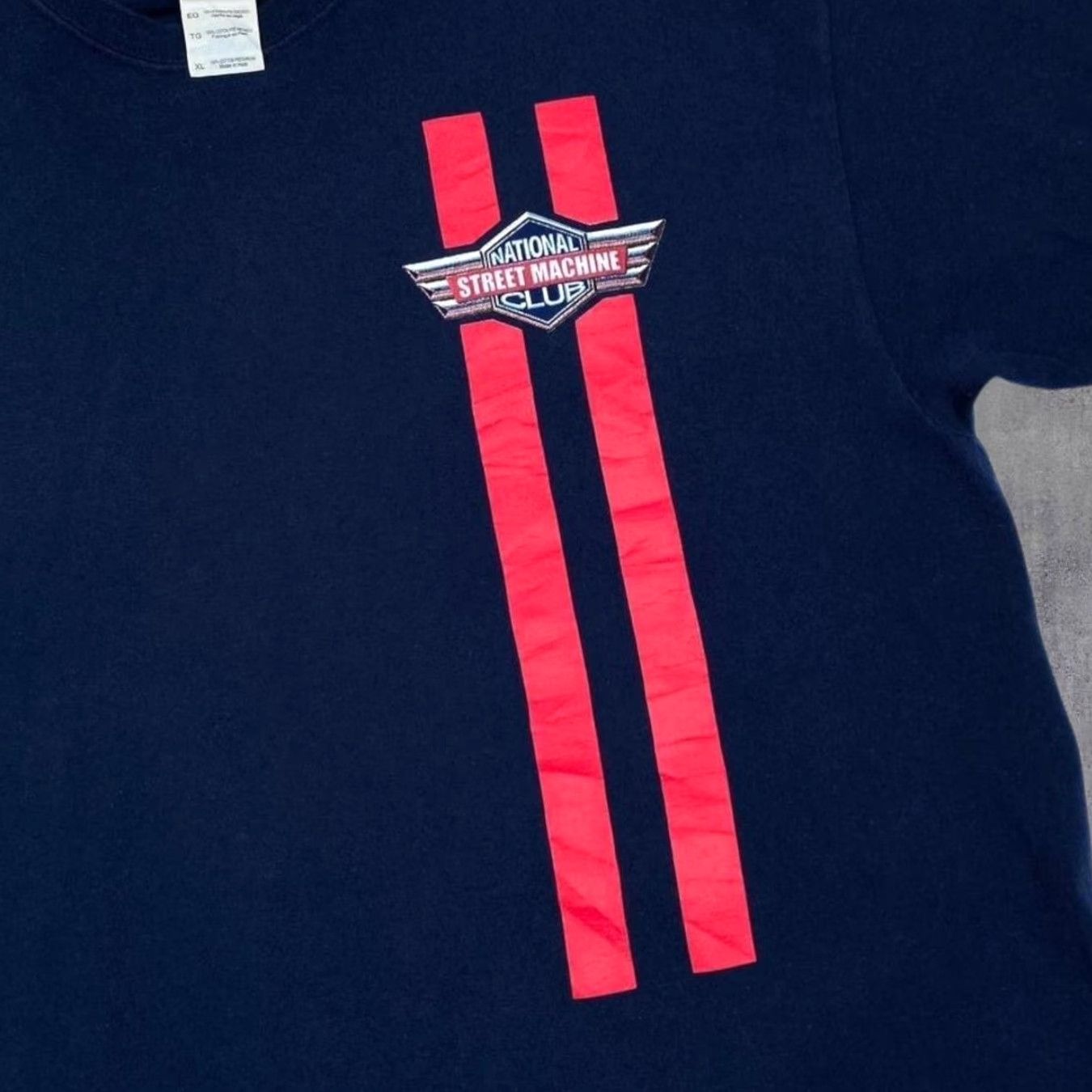 Gildan National Street Machine Club Motorsports Racing Graphic T-Shirt XL Men Navy Blue 혈 Size US XL / EU 56 / 4 - 3 Thumbnail