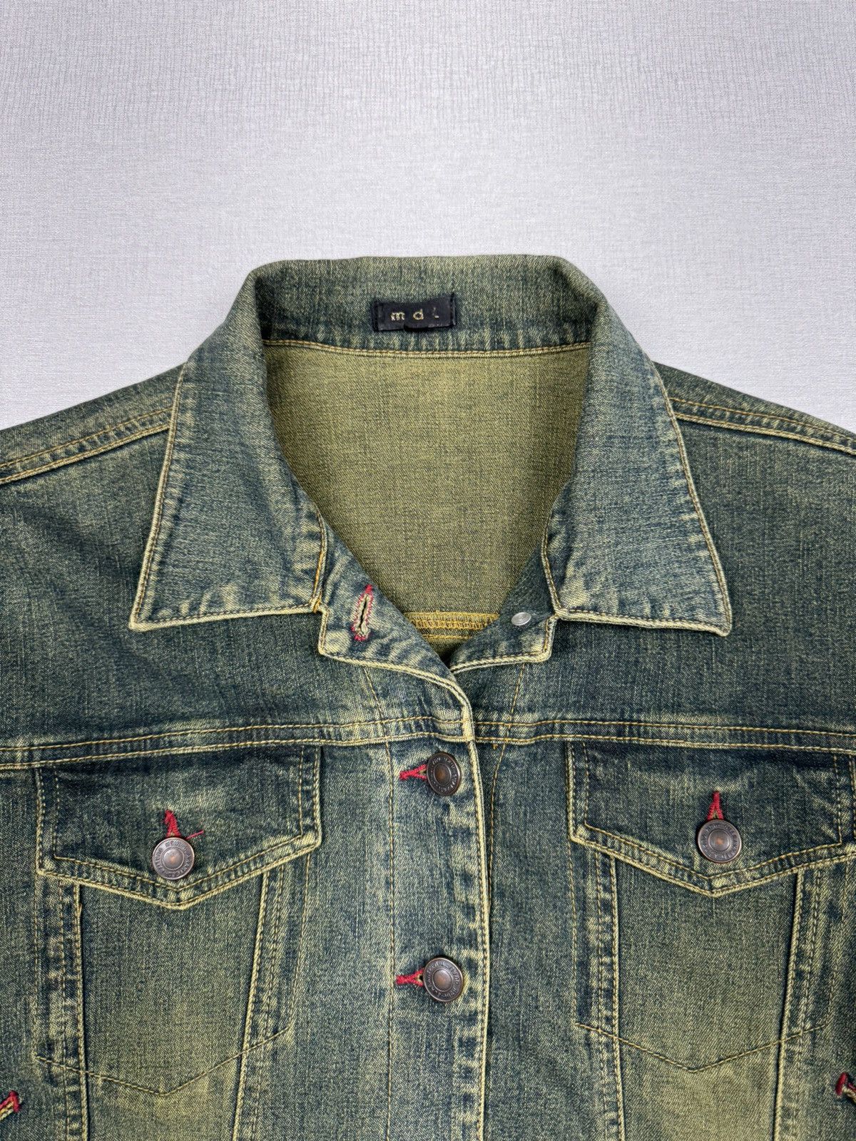 Japanese Brand × Vintage Vintage Cropped denim Y2K Jacket Women’s size 10 Size L / US 10 / IT 46 - 4 Thumbnail