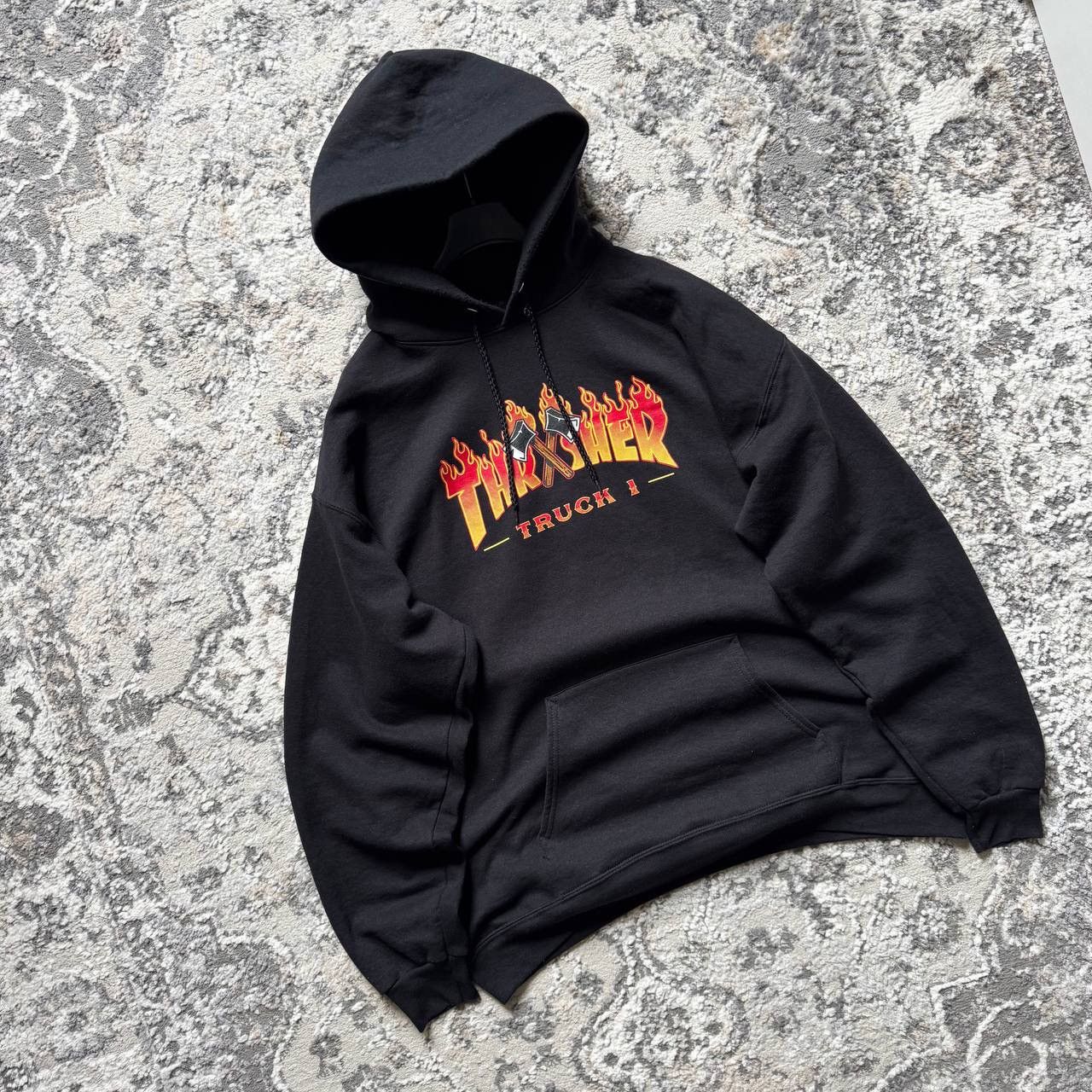 Thrasher Thrasher Baggy Skate Flame Trucks Black Hoodie Size US L / EU 52-54 / 3 - 2 Thumbnail