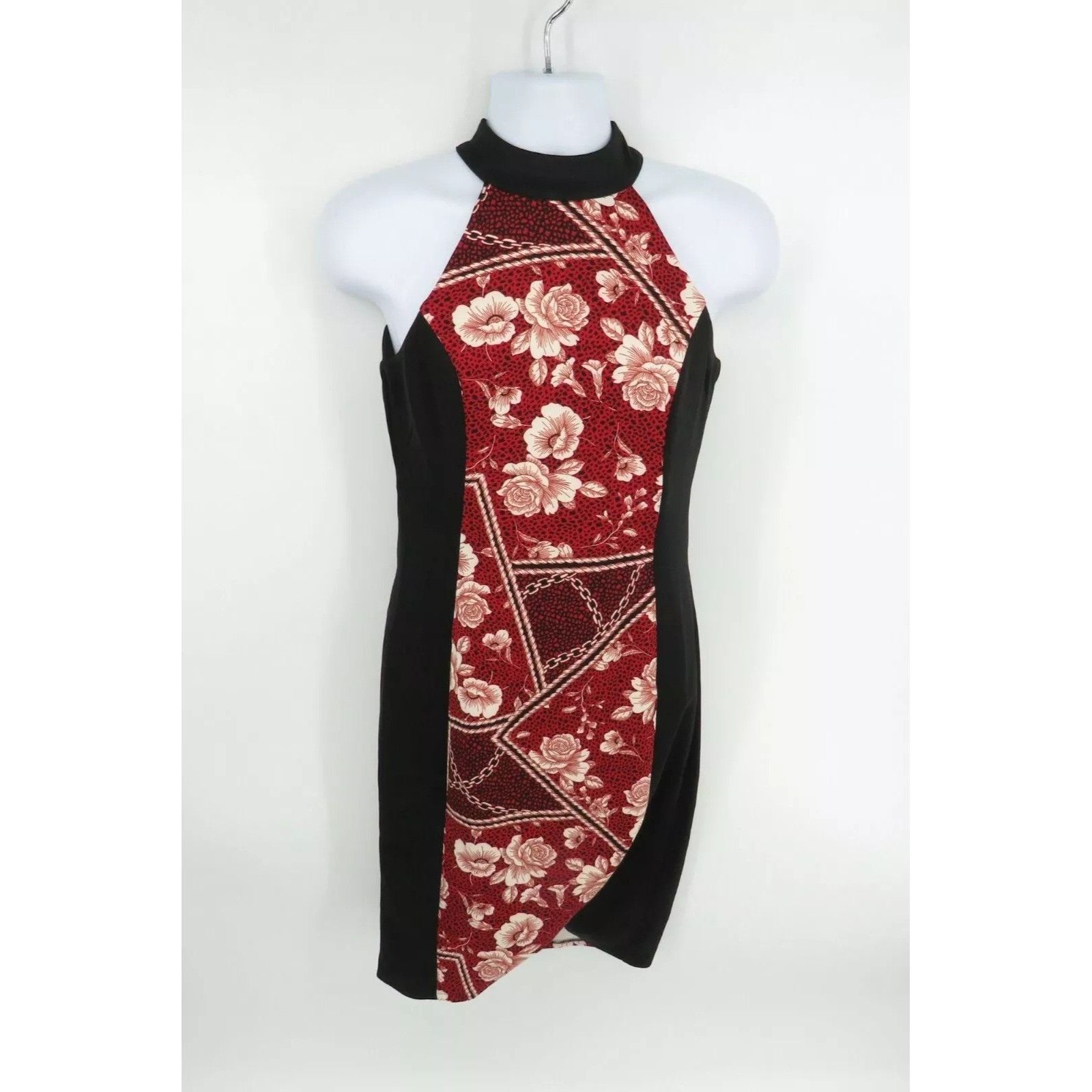 Other Thalia Sodi Womens Floral Patchwork Halter Dress Black/Red S Size S / US 4 / IT 40 - 1 Thumbnail