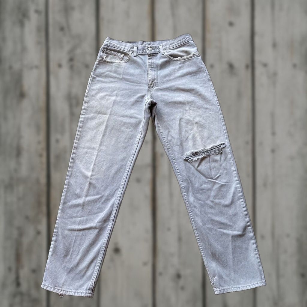 Levi's VINTAGE Levi's 550 Jeans Mens 32x32 Beige Wide-Leg Relaxed Fit Denim Pants 90s Y2K Size US 32 / EU 48 - 1 Thumbnail