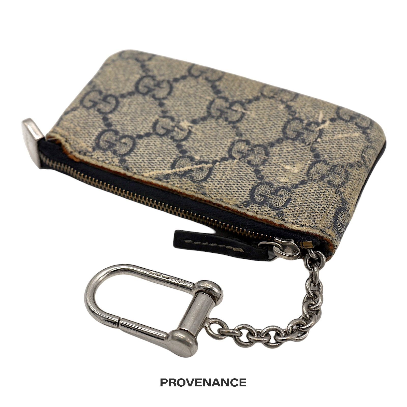 Gucci 🔴 Gucci Key Pouch Cles - GG Supreme Navy Size ONE SIZE - 4 Thumbnail