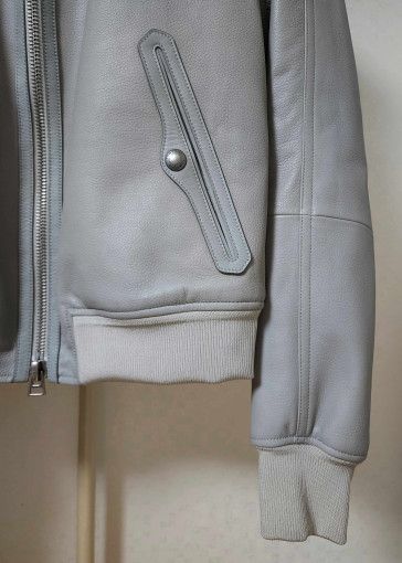 Tom Ford o1sm1stk0824 Grain Leather Jacket in Gray Size US M / EU 48-50 / 2 - 3 Thumbnail