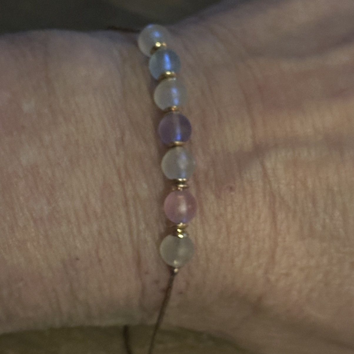 Vintage Vintage gold tone glass bead bracelet Size ONE SIZE - 2 Thumbnail