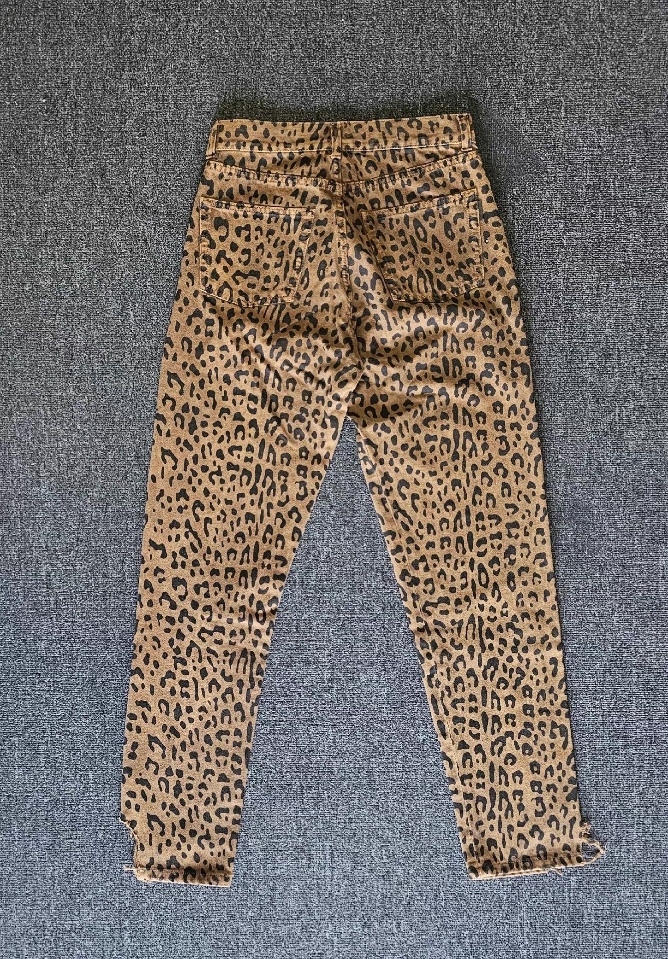 Saint Laurent Paris Saint Laurent Women's Leopard Print Jeans Q4 Size 33" - 5 Thumbnail