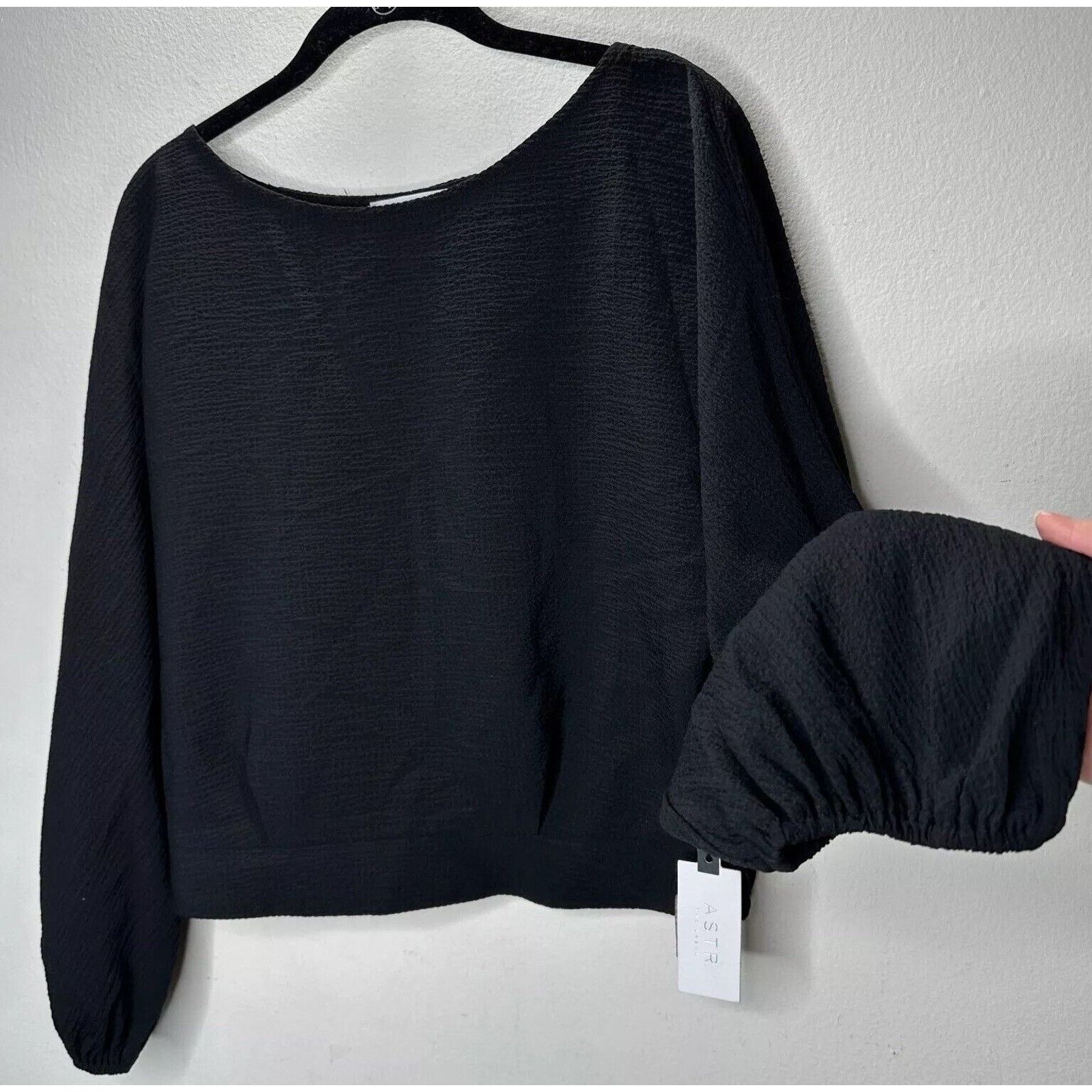 ASTR The Label NWT ASTR The Label Black Rib Long Sleeve Peek A Boo Back M Size M / US 6-8 / IT 42-44 - 4 Thumbnail