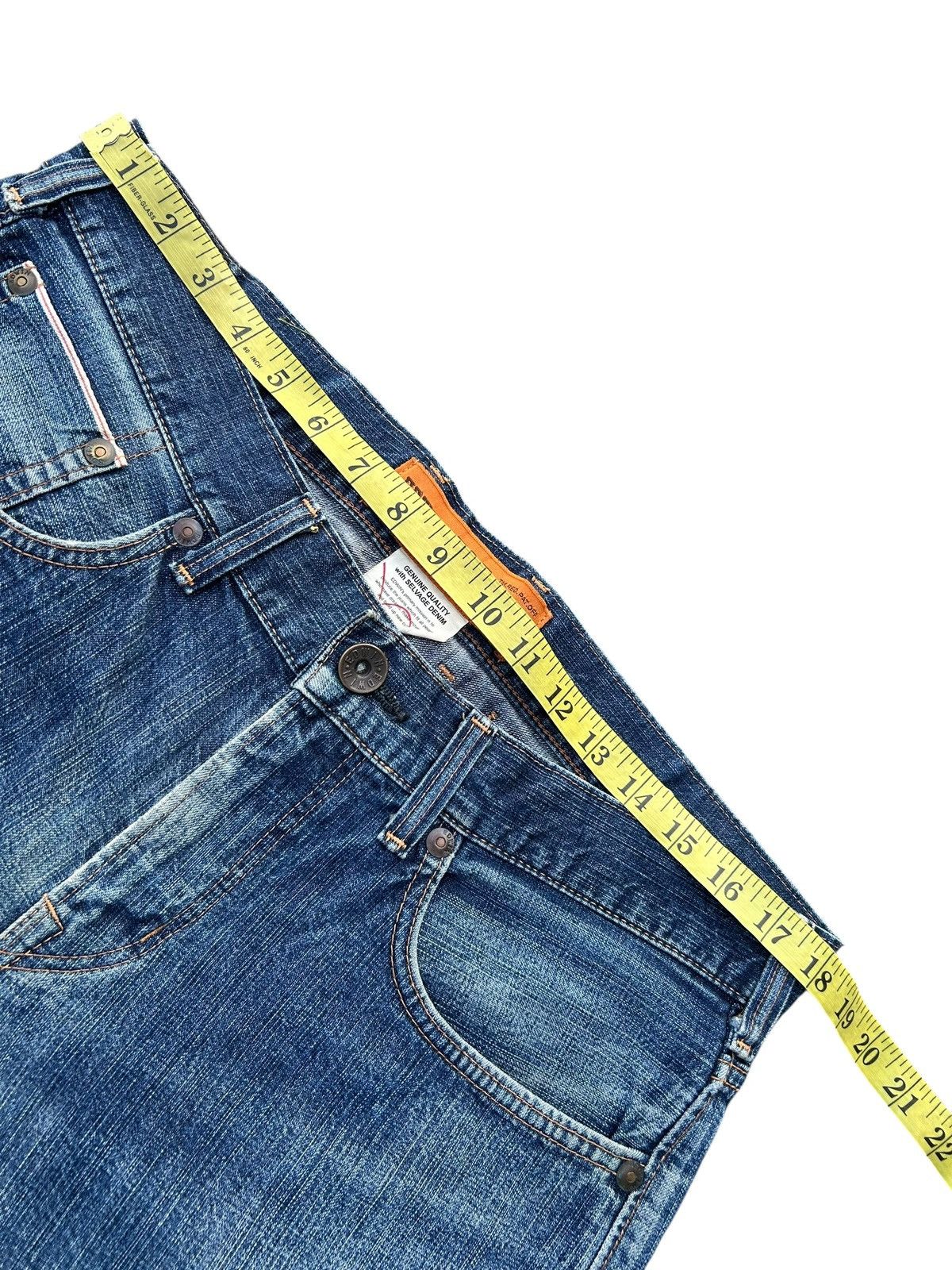 Kapital Vintage Edwin 505 Selvedge Buckle Back Distressed Denim Jean Size US 36 / EU 52 - 16 Thumbnail