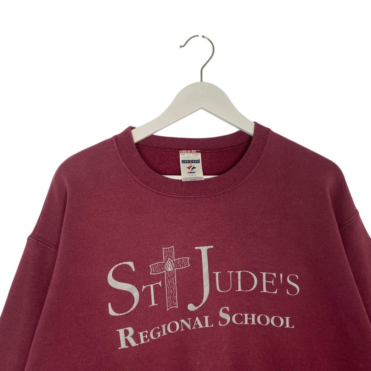 Vintage Vintage Jerzees Printed Crewneck Sweatshirt Red Size S Size US S / EU 44-46 / 1 - 4 Thumbnail