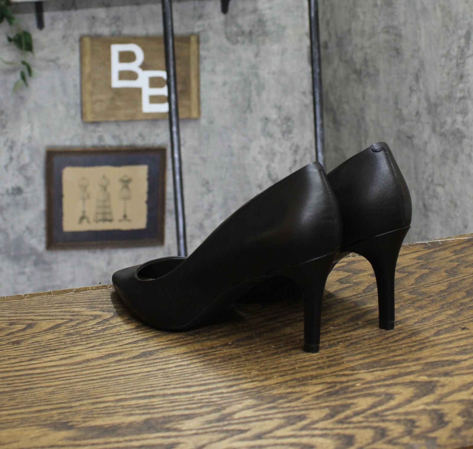 Other On 34th Jeules Slip On Pumps 10018690100 Black Leather 10m Size US 10 / IT 40 - 2 Thumbnail