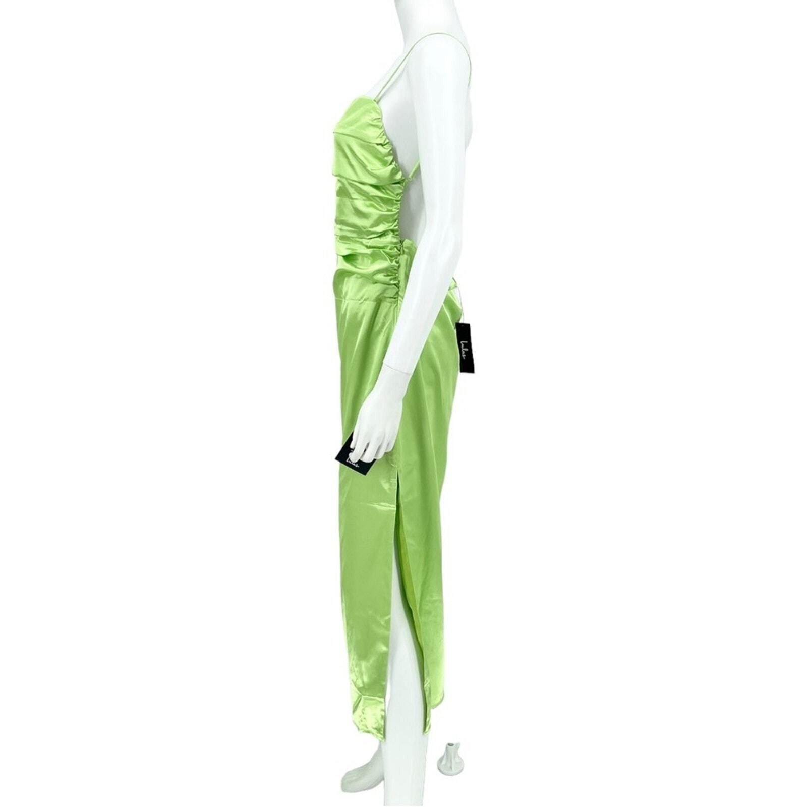Other Lulus Maxi Dress Size Large Behold Satin Evening Spaghetti Size L / US 10 / IT 46 - 3 Thumbnail