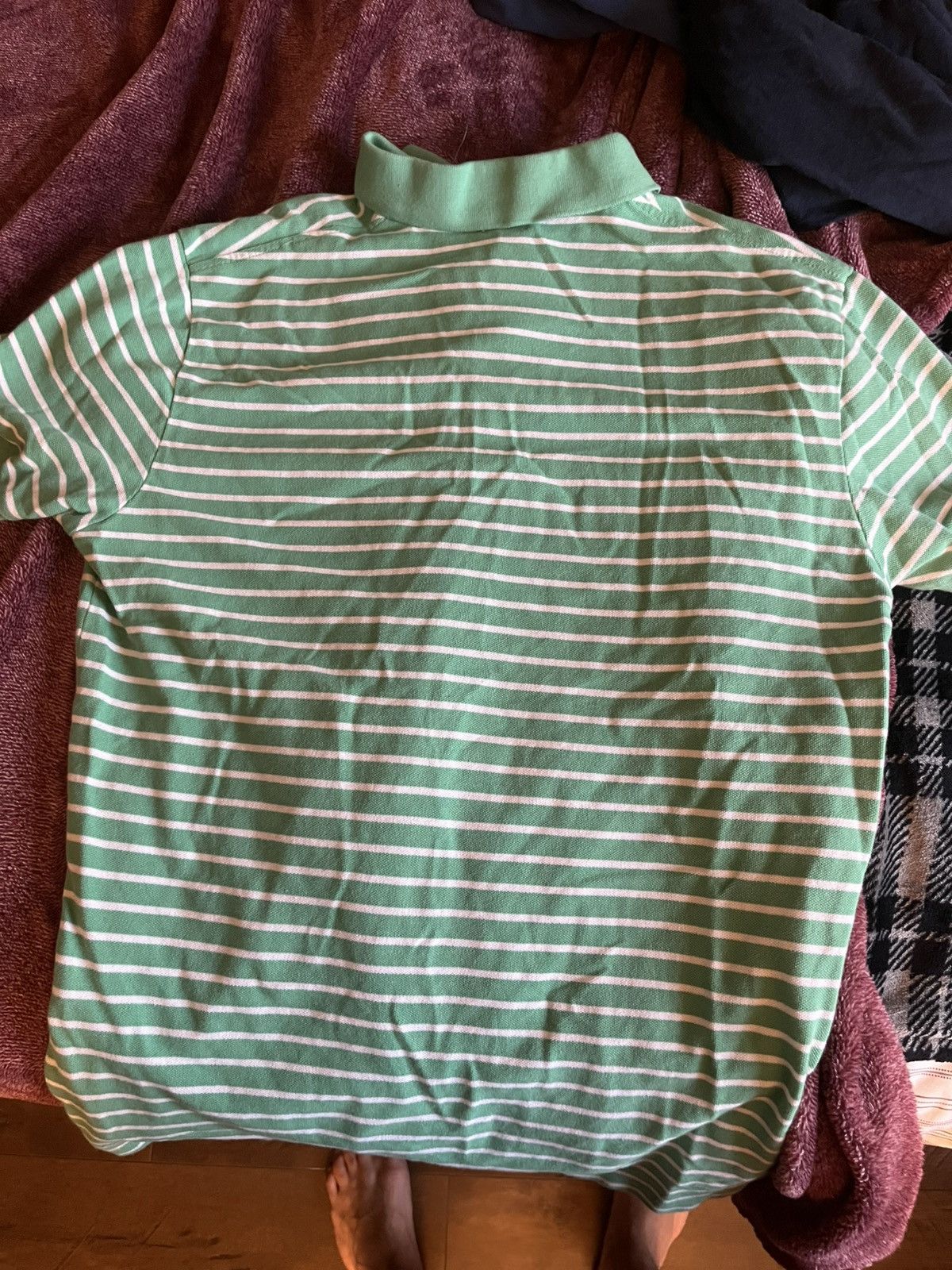 Polo Ralph Lauren Striped green and white Ralph Lauren custom fit polo Size US L / EU 52-54 / 3 - 3 Thumbnail