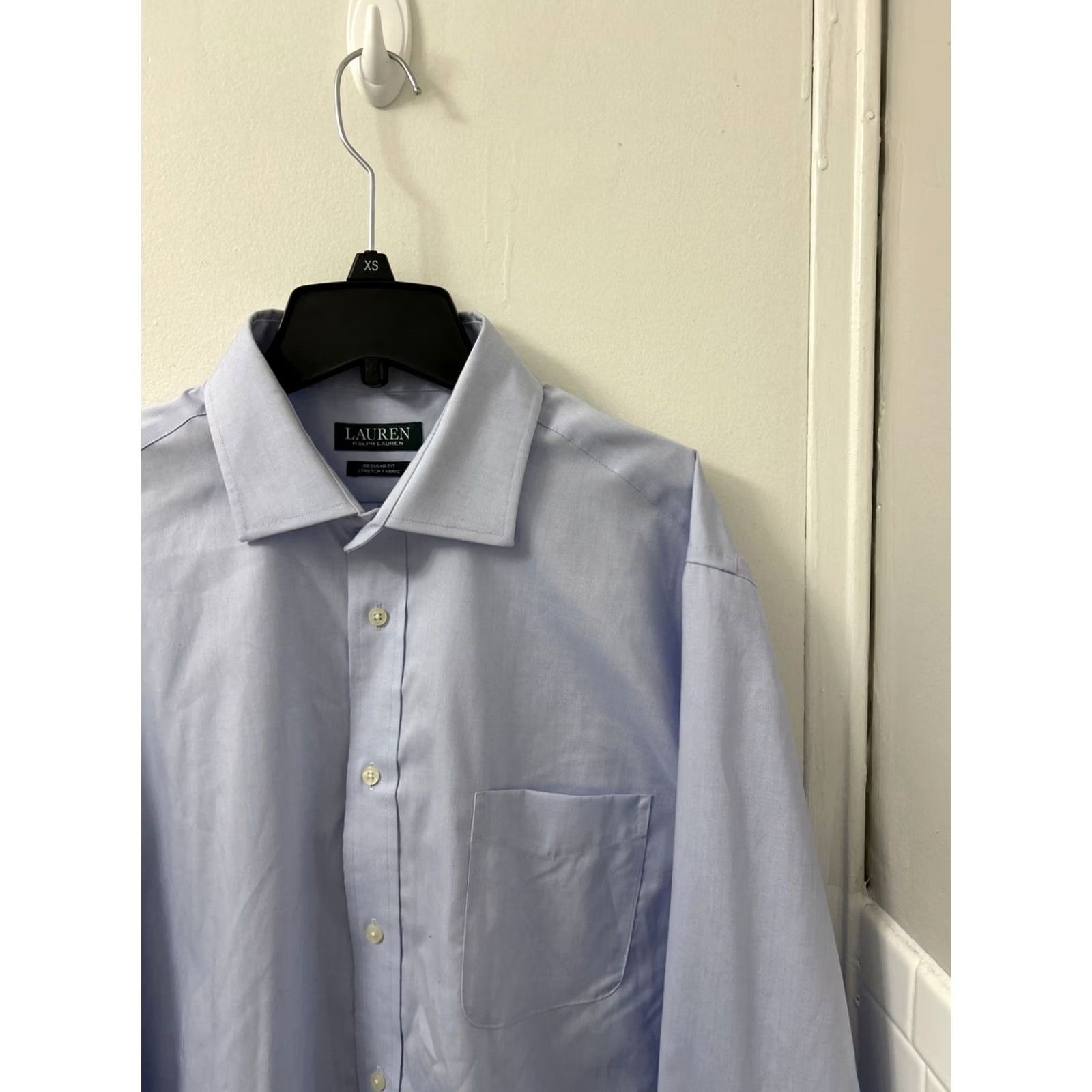 Ralph Lauren Lauren Ralph Lauren Shirt Mens XL Blue Button-Down Stretch Fabric L/S Dress Shirt Regular Fit Size US XL / EU 56 / 4 - 5 Thumbnail