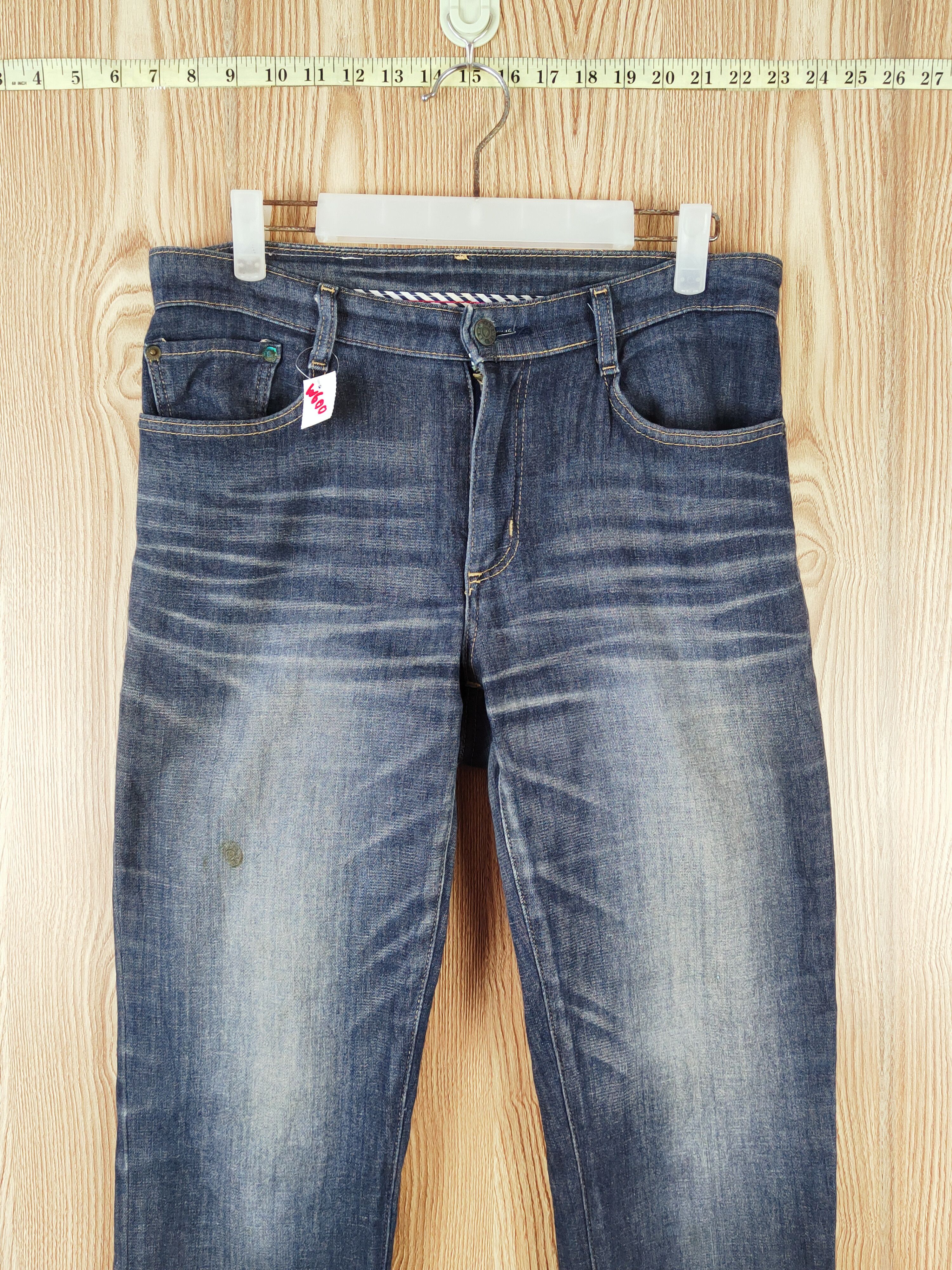 Edwin Edwin vintage Dark Blue Distressed Ripped Jeans #W600 Size US 30 / EU 46 - 2 Thumbnail