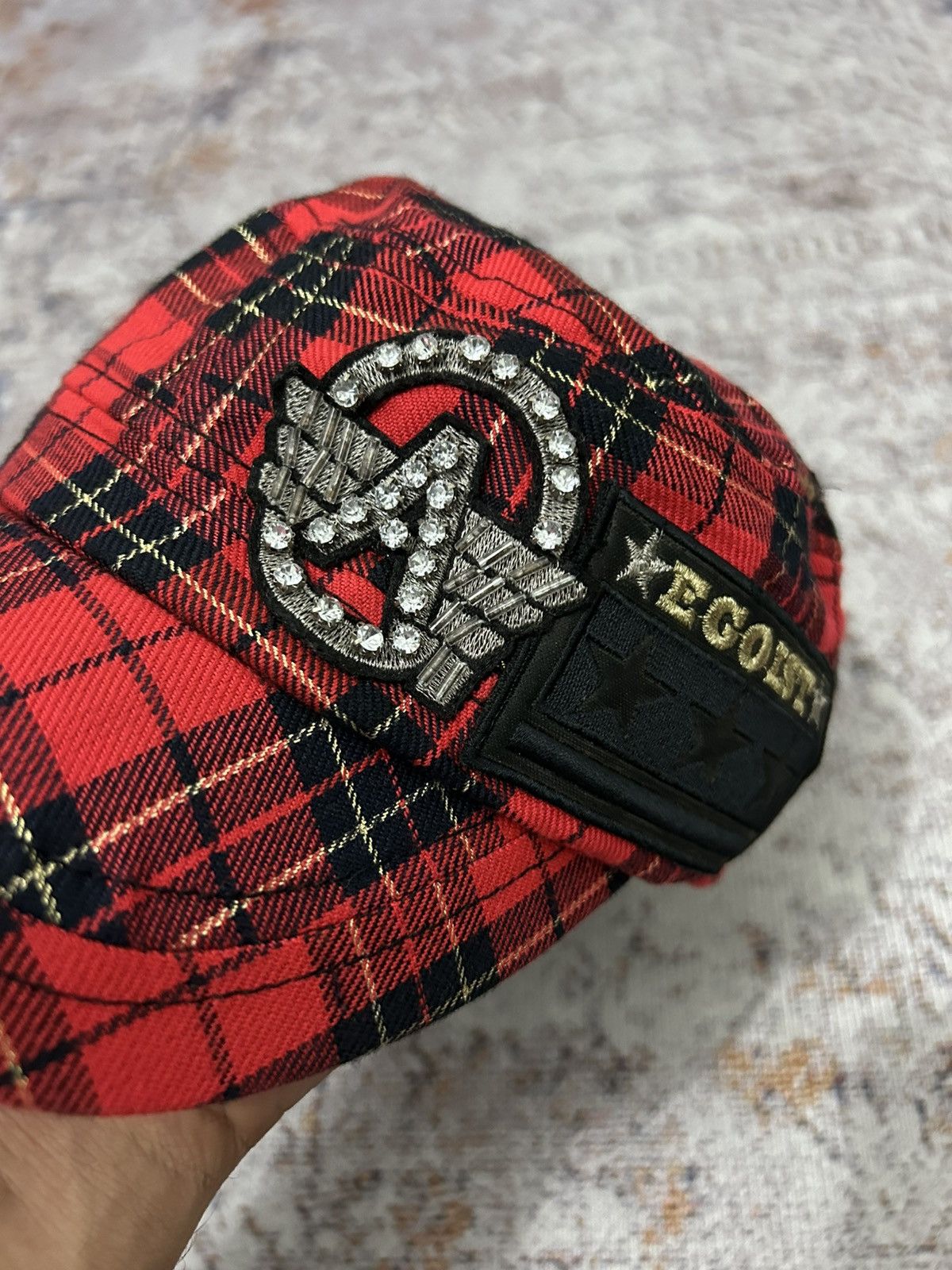 Hysteric Glamour Japanese Egoist Plaid Swarovski Hat Ifsix Gothic Style Size ONE SIZE - 4 Thumbnail
