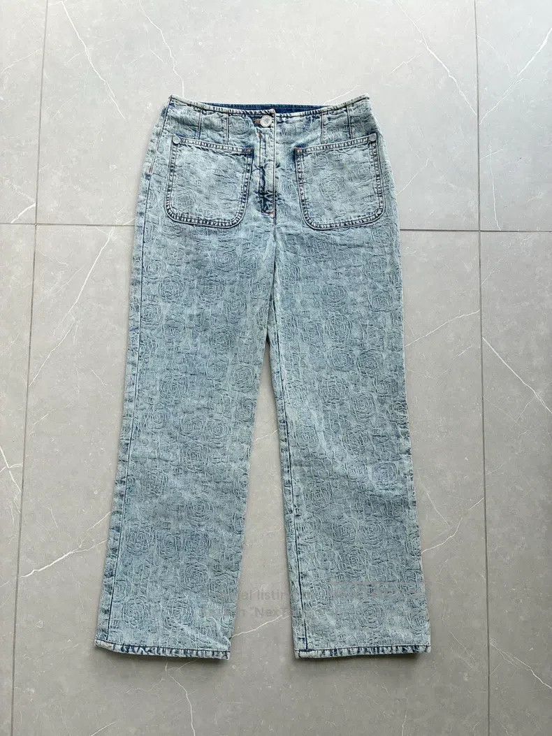Chanel Chanel 23p camelia dark pattern jeans Size 24" / US 00 / IT 34 - 2 Thumbnail