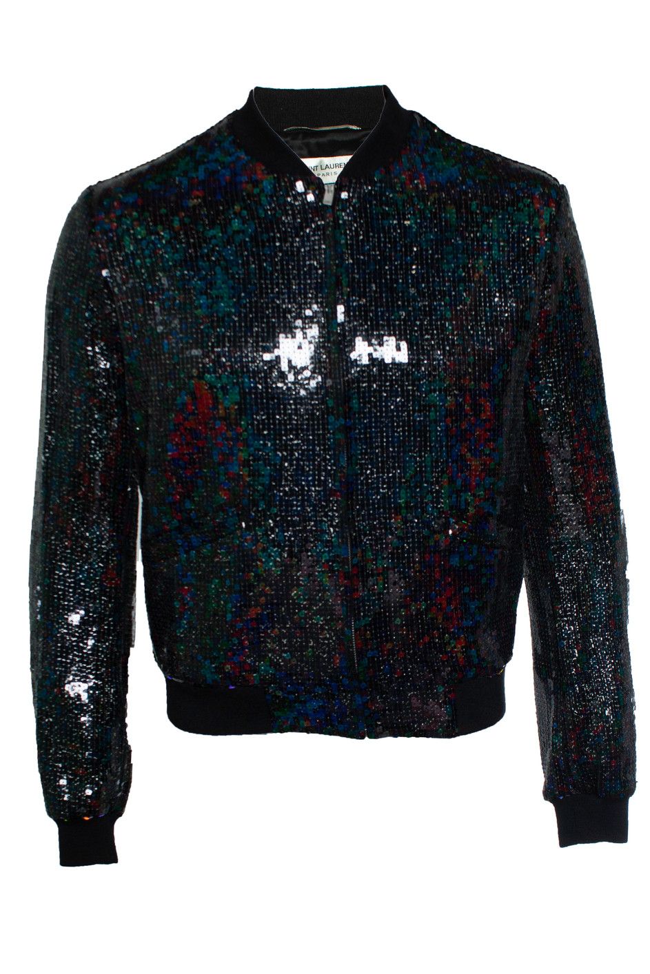 Saint Laurent Paris Saint Laurent, 2017 sequin bomber jacket Size US M / EU 48-50 / 2 - 1 Thumbnail