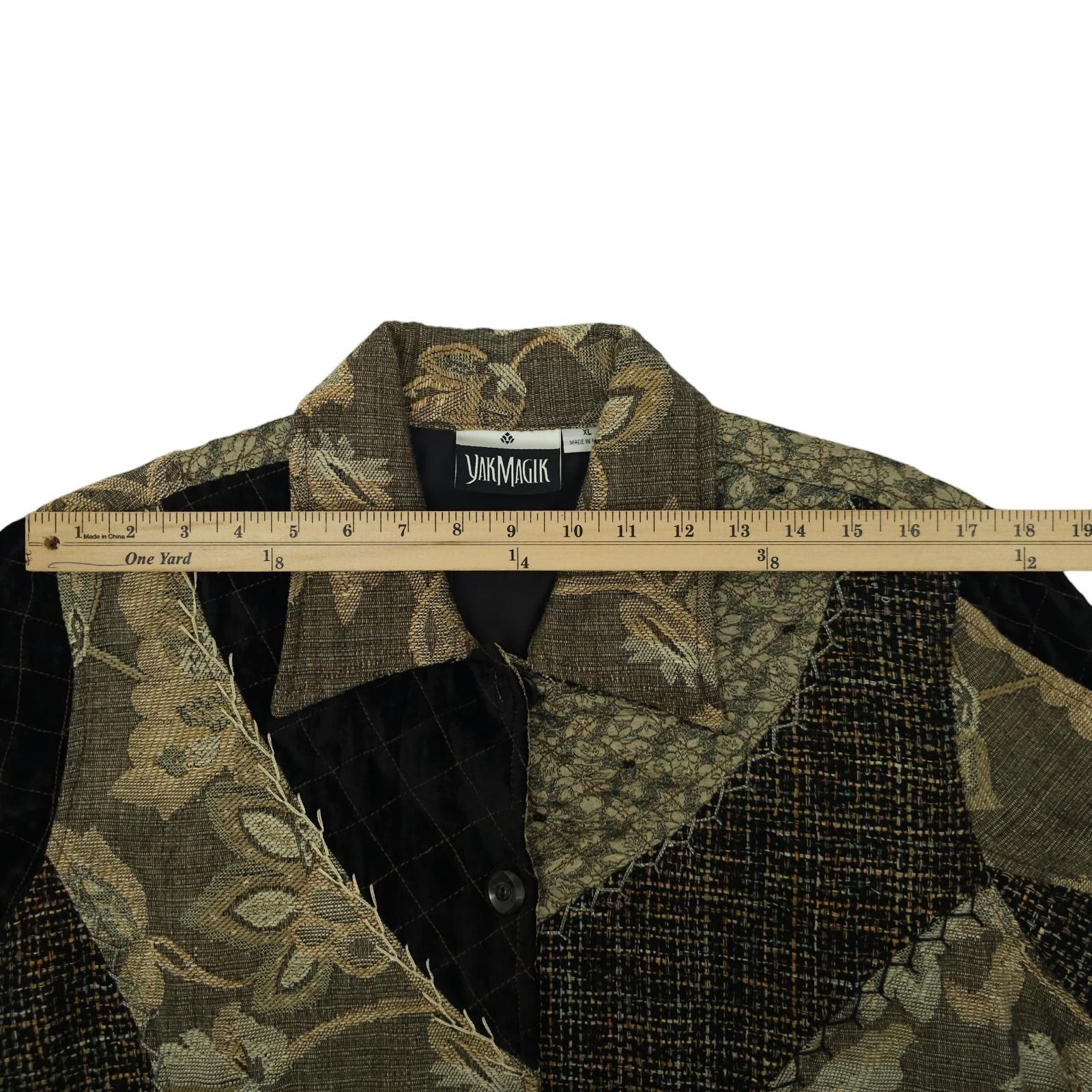 Other Yak Magik Jacket XL Floral Tapestry Patchwork Quilted Velvet Size XL / US 12-14 / IT 48-50 - 4 Thumbnail