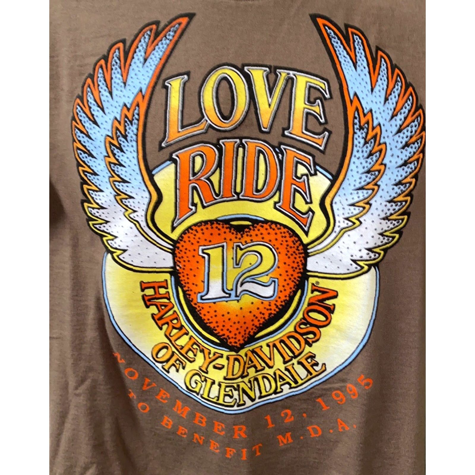 Harley Davidson VINTAGE Harley-Davidson T-Shirt Mens Brown Size M Graphic Hard Ride Short Sleeve Cotton Shirt Men Size US M / EU 48-50 / 2 - 2 Thumbnail