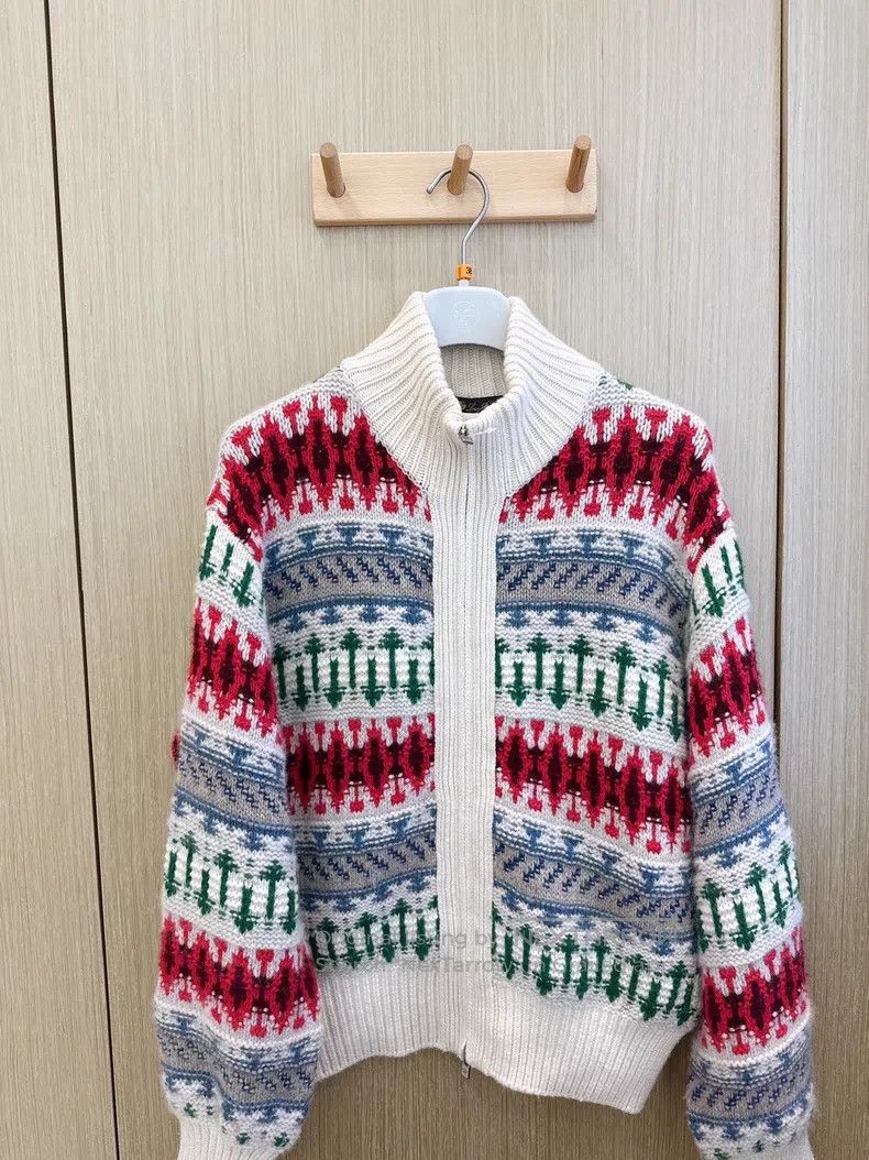 Loro Piana Loro Piana Holiday Series Fair Isle Knit Cardigan Jacket, Size XS / US 0-2 / IT 36-38 - 3 Thumbnail
