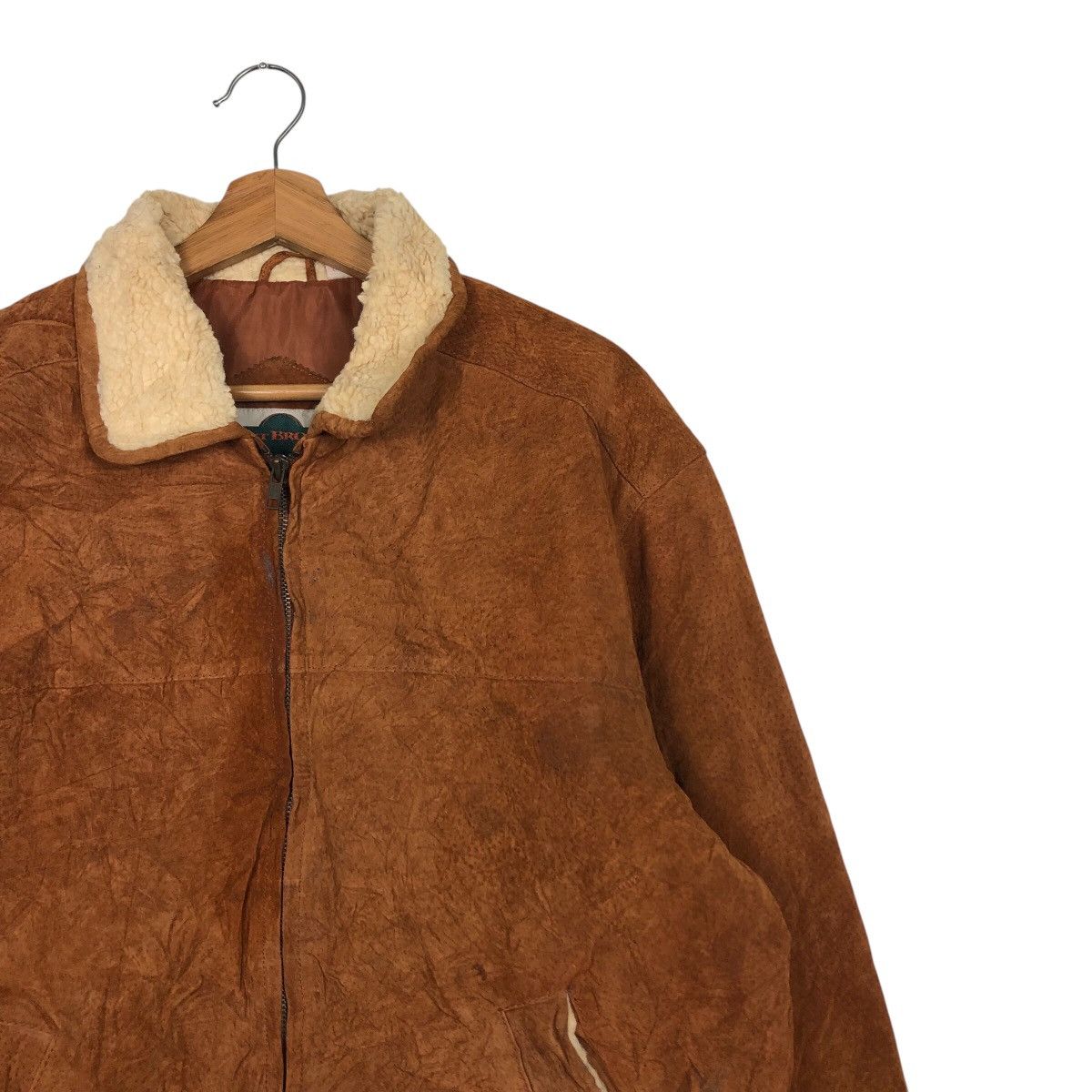 Japanese Brand 📌Vtg Biker Leather Jacket Out Brook Fur Collar Issey Miyake Size US L / EU 52-54 / 3 - 7 Thumbnail