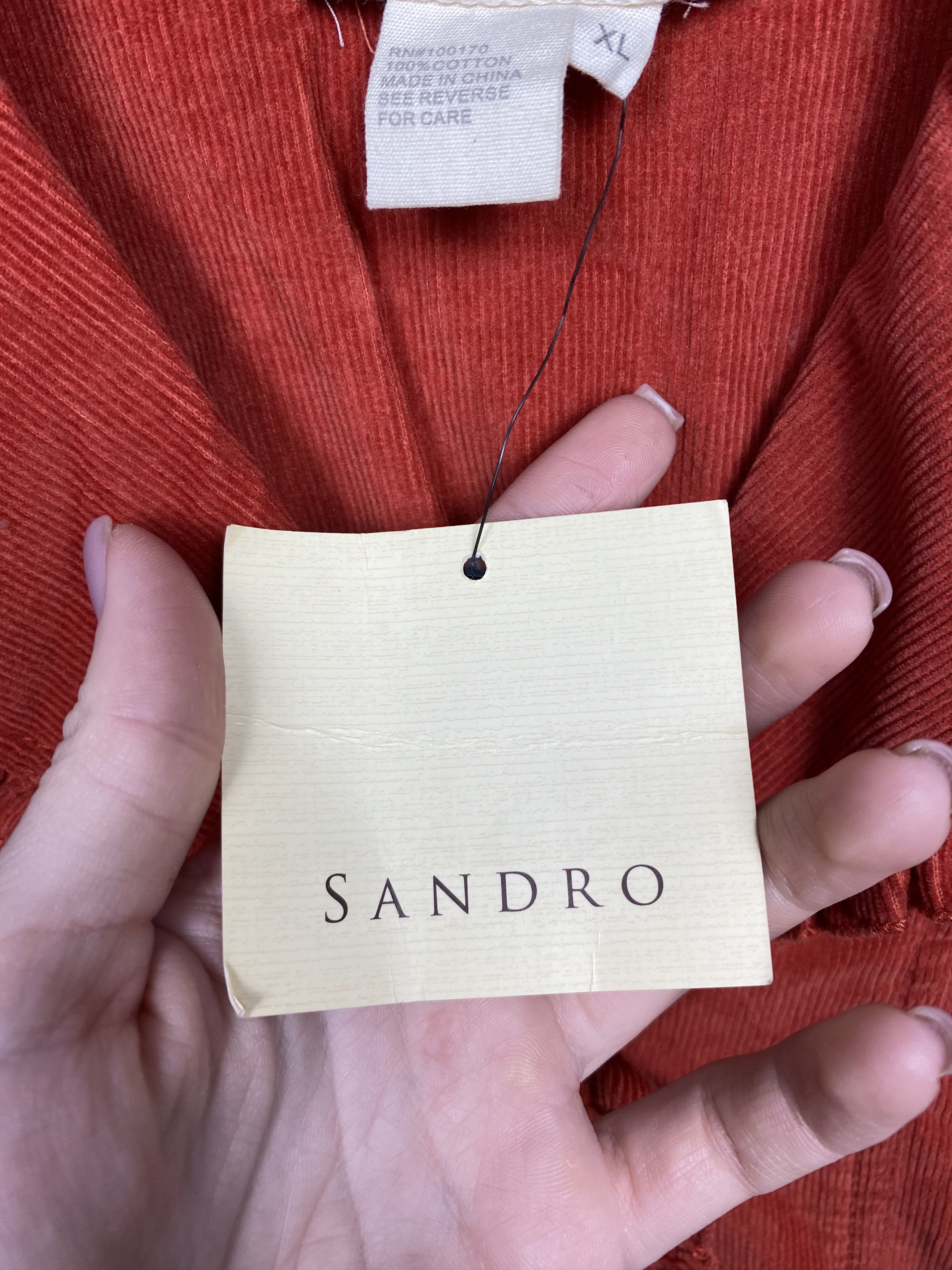 Sandro × Vintage NEW Sandro Womens Corduroy Jacket Size XL / US 12-14 / IT 48-50 - 5 Thumbnail