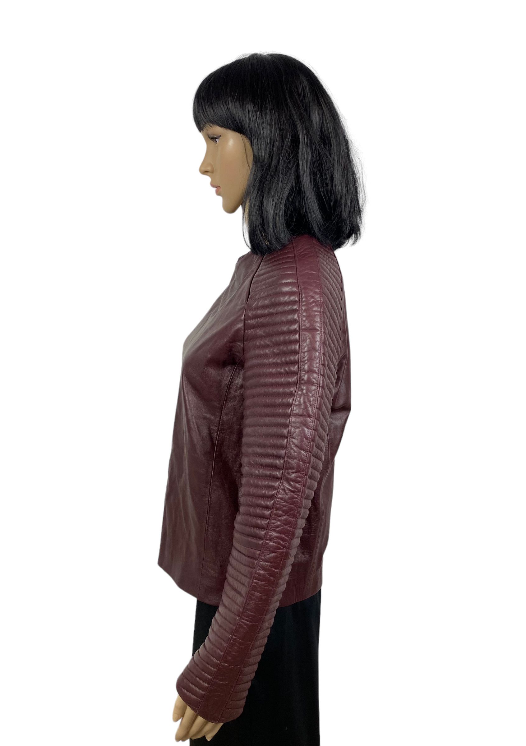 Designer HAKAAN genuine leather structure womens jacket size 34 Size XS / US 0-2 / IT 36-38 - 4 Thumbnail