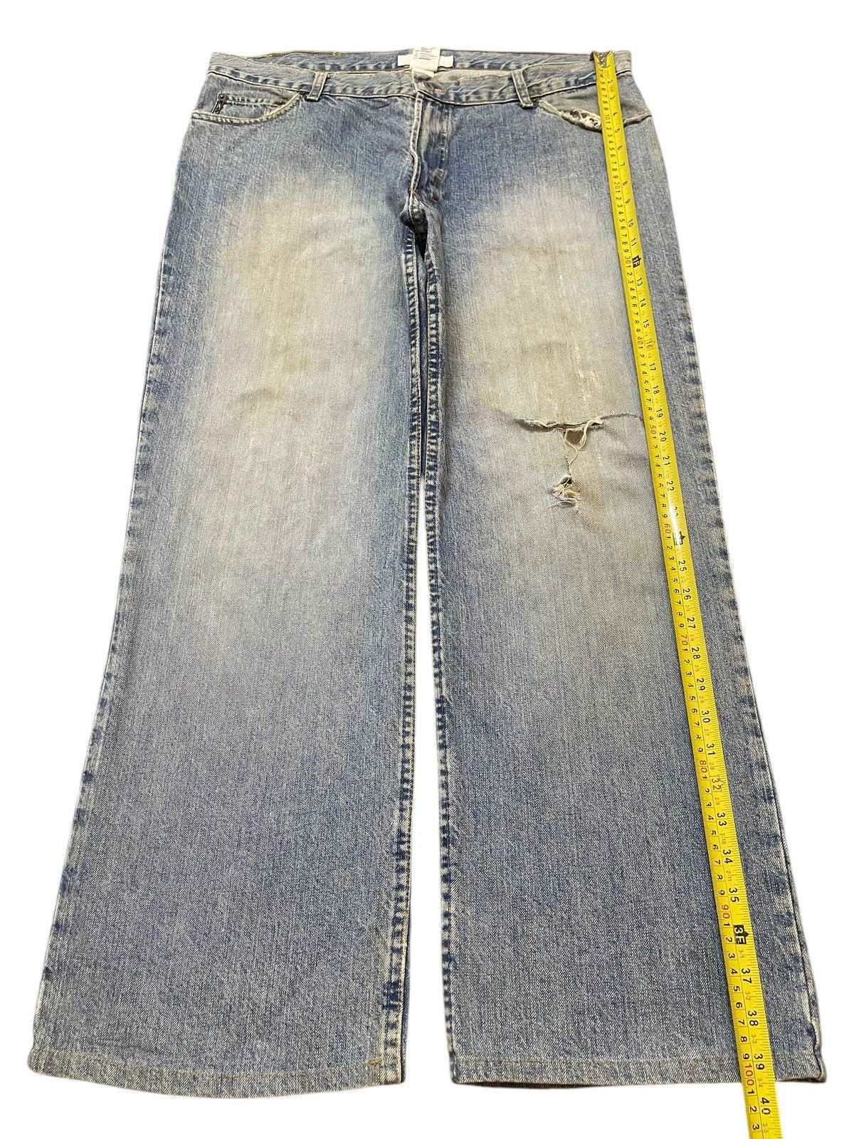 Armani Exchange Vintage Armani Exchange Faded Wash Distress Baggy Jeans Size US 36 / EU 52 - 13 Thumbnail
