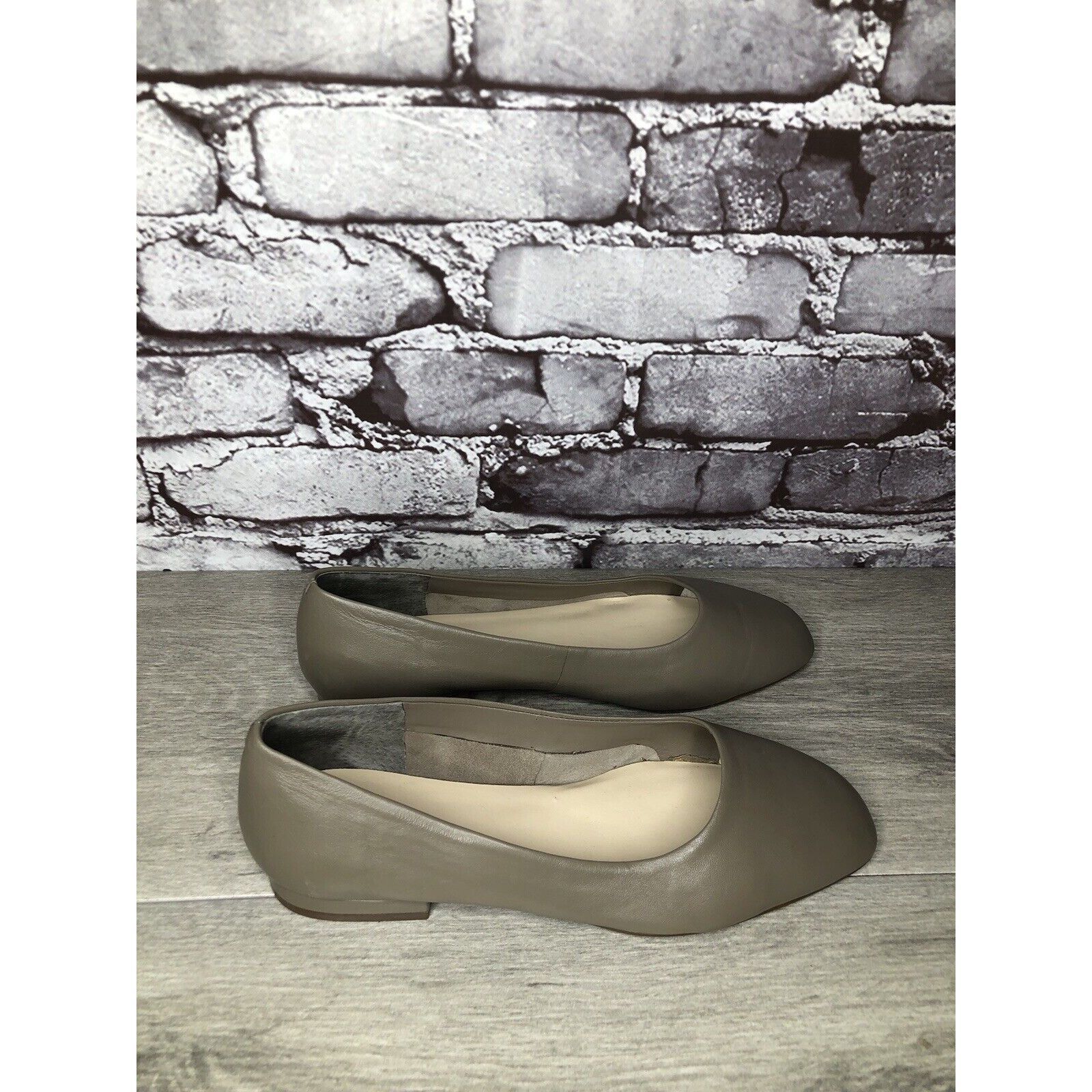 Other ENZO ANGIOLINI Gray Lydian Slip On Leather Ballet Flats Wome Size US 6.5 / IT 36.5 - 17 Thumbnail
