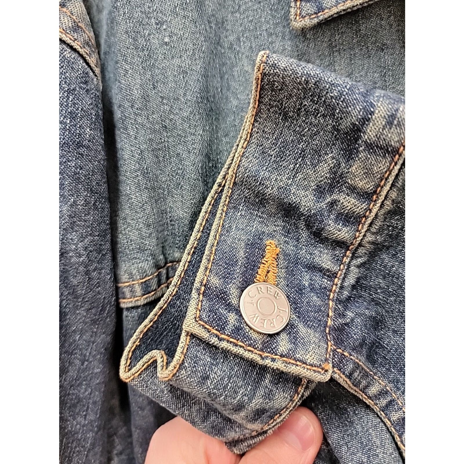 J.Crew VINTAGE J.CREW Denim Jacket 2XL Blue Denim Trucker Jacket Music Tour Mens 2XL Blue Size US XXL / EU 58 / 5 - 7 Thumbnail