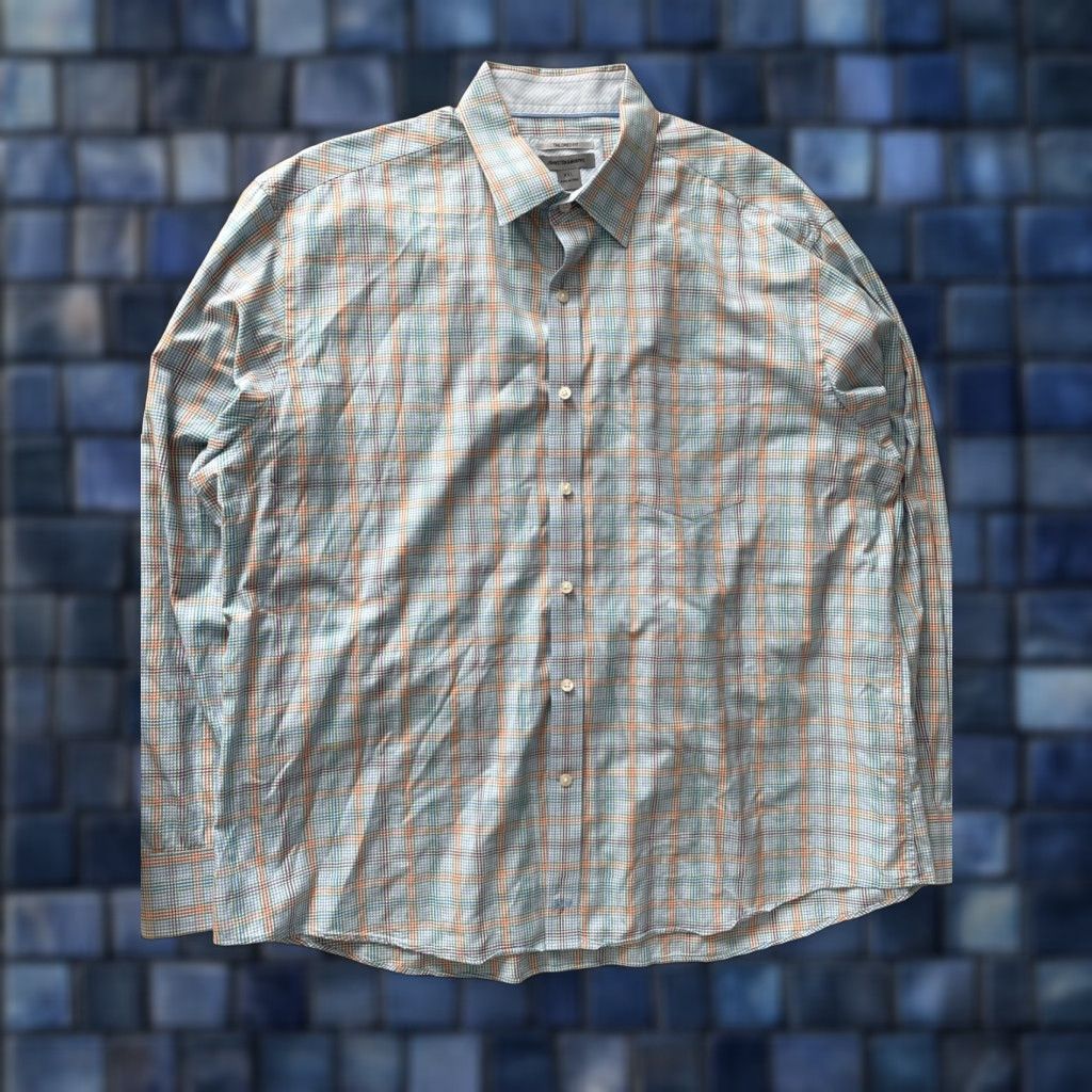 Johnston & Murphy Johnston & Murphy Shirt Mens 2XL Button-Up Long Sleeve Collared Knit Cotton Geometric Multicolor Casual Size US XXL / EU 58 / 5 - 1 Thumbnail