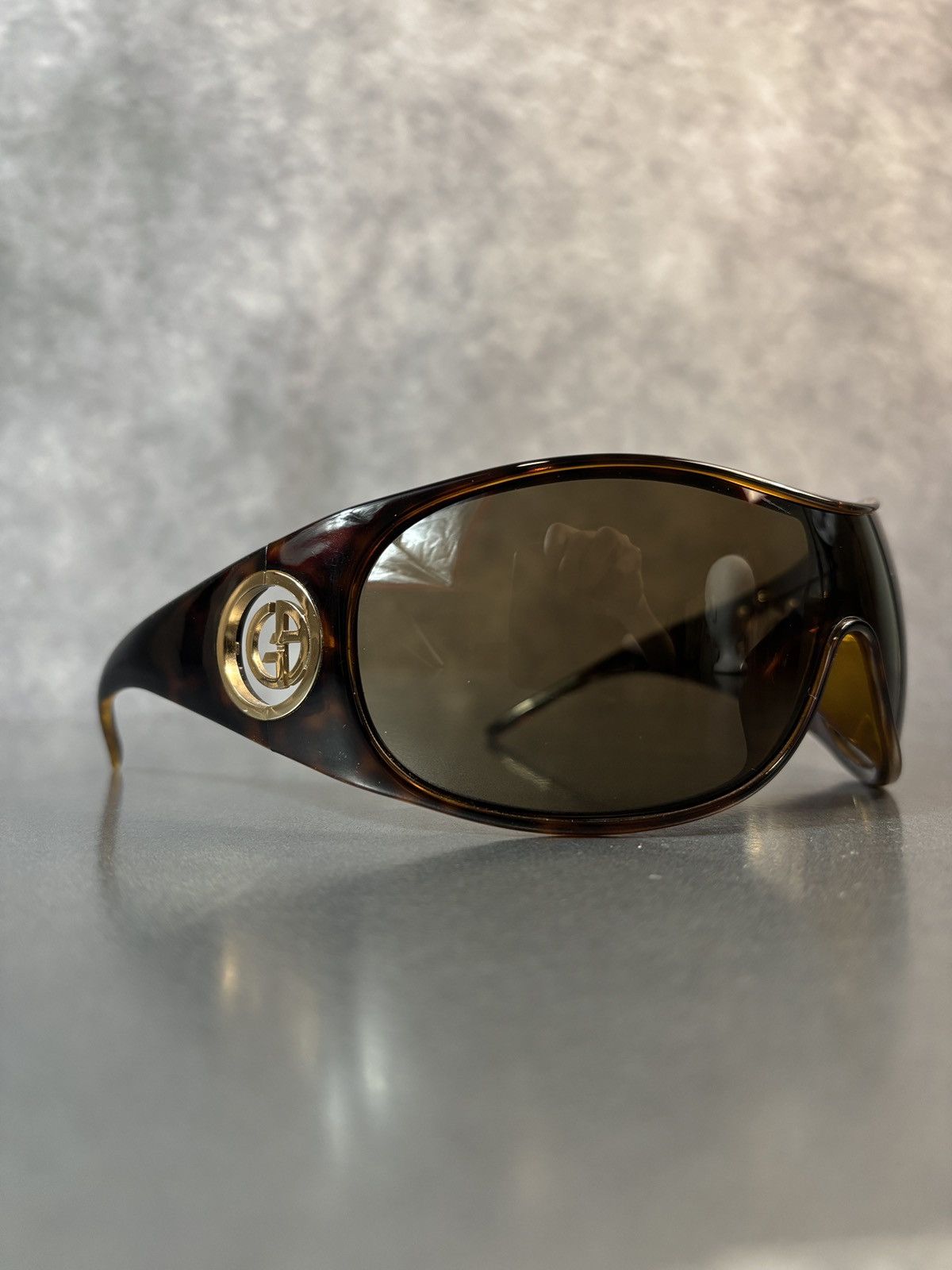 2000s Giorgio Armani Sunglasses GA 340/S Oversized Wrap Y2K