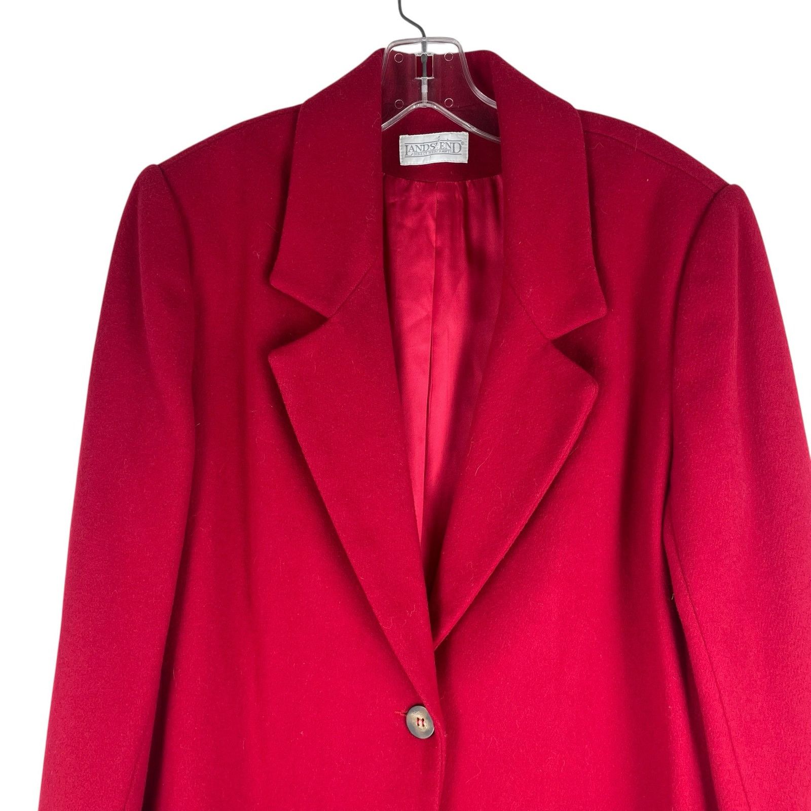 Lands' End Lands' End Wool Cashmere Blend Blazer Red SIze 10 Size L / US 10 / IT 46 - 4 Thumbnail