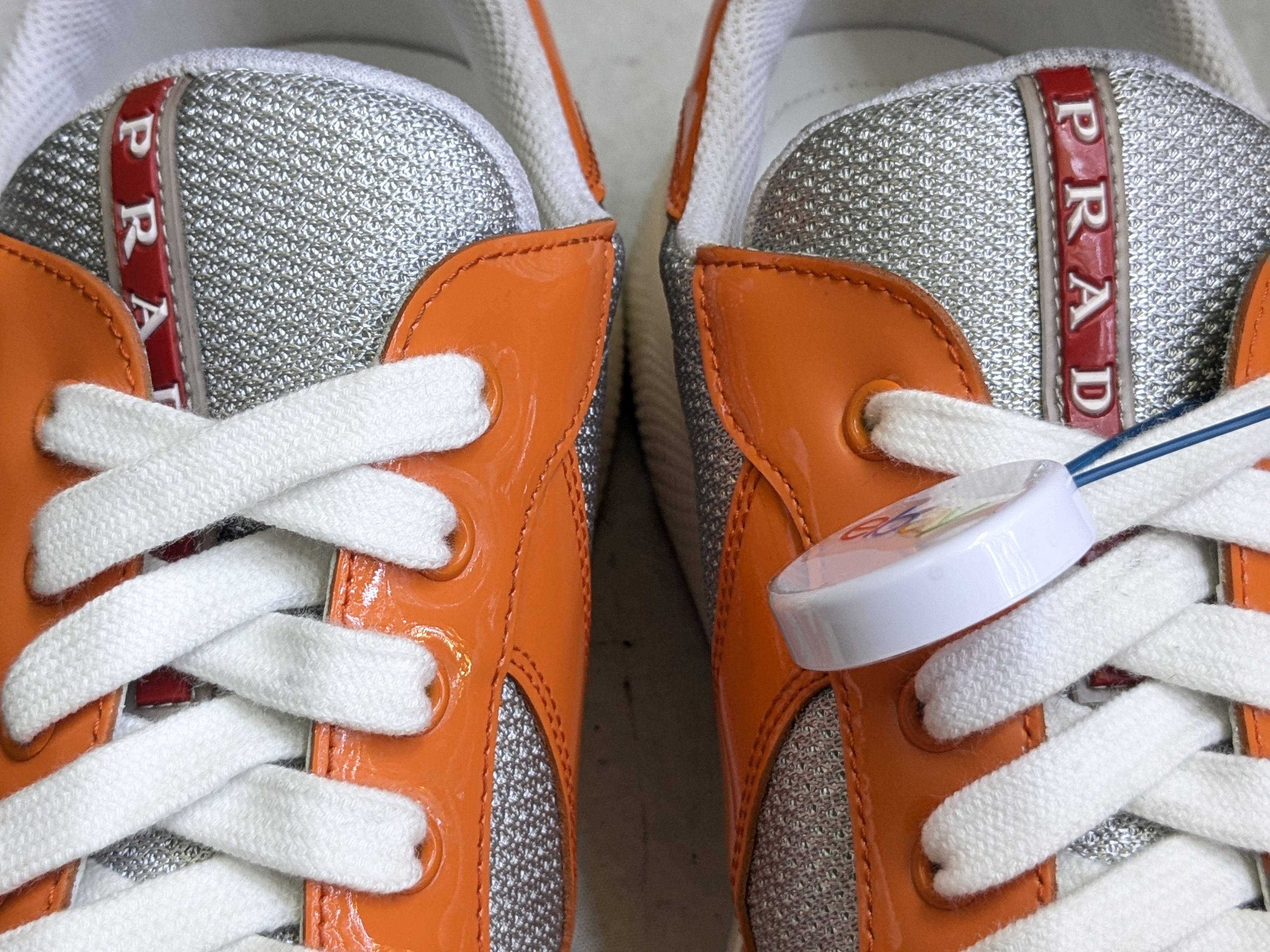 Prada Prada America's Cup Sneakers Orange 12 Patent Low Tops Size US 12 / EU 45 - 7 Thumbnail