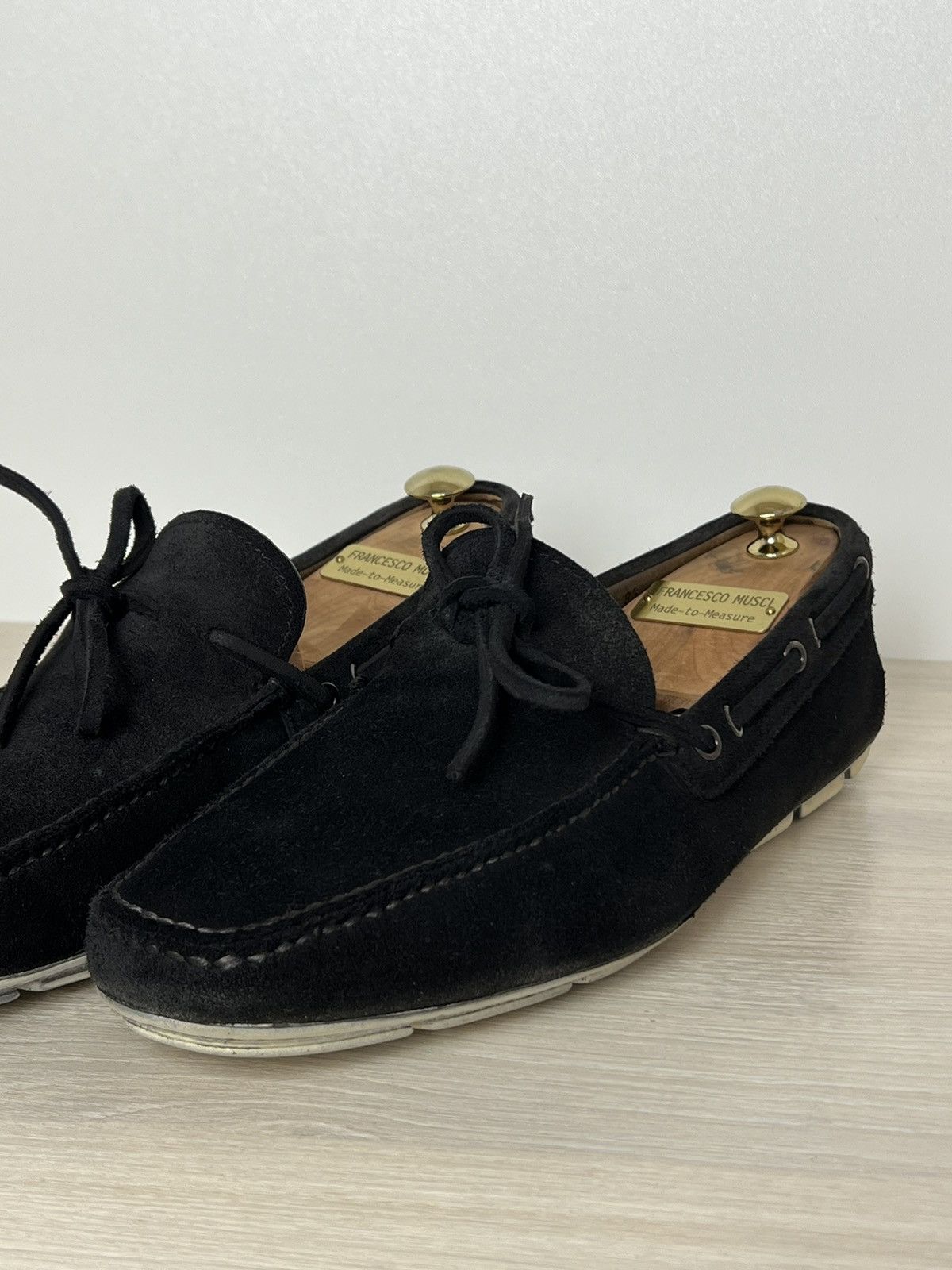 Prada Prada Black Suede Driving Loafers with Laces – Size 9,5 Size US 9.5 / EU 42-43 - 7 Thumbnail