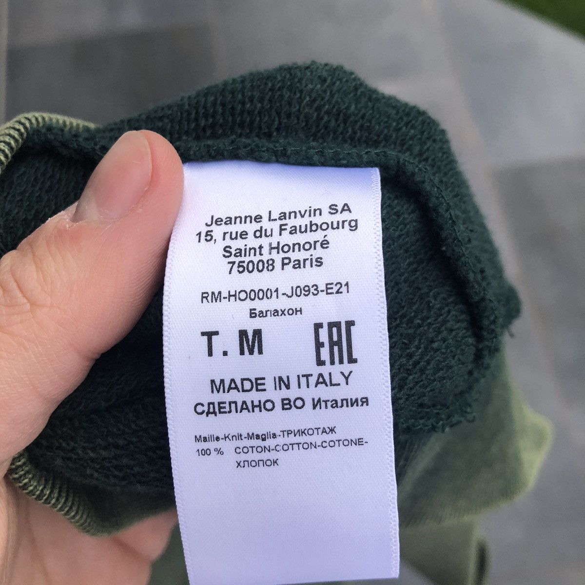 Gallery Dept. × Lanvin Gallery Dept x Lanvin Olive Green Hoodie Size US M / EU 48-50 / 2 - 11 Thumbnail