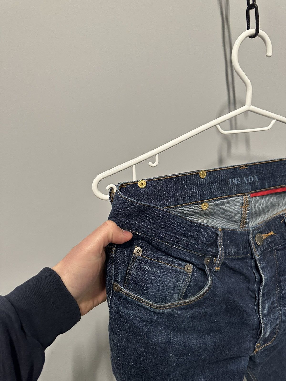 Prada Prada Vintage Denim Shorts Leather Logo Japan Style Size US 30 / EU 46 - 3 Thumbnail