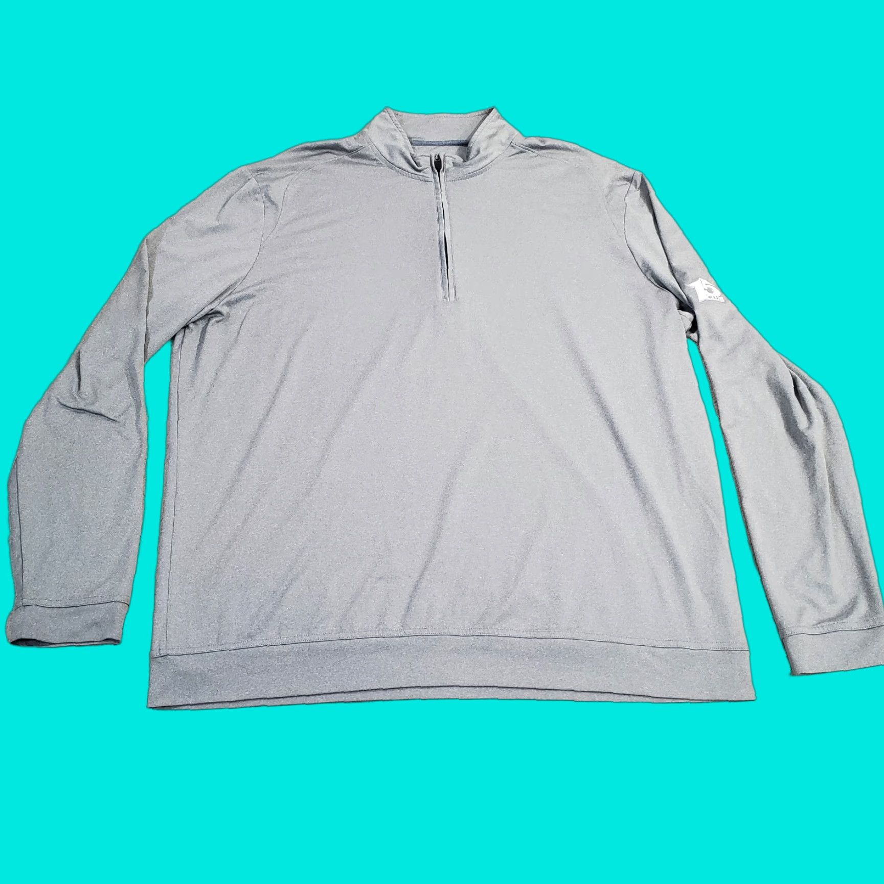 johnnie-O Johnnie-O Pullover Mens XL Gray Quarter Zip Shirt Jacket Performance Mock Neck Logo 1/4 Zip Casual Golf Regular Style Pullover Long Sleeve Size US XL / EU 56 / 4 - 1 Thumbnail