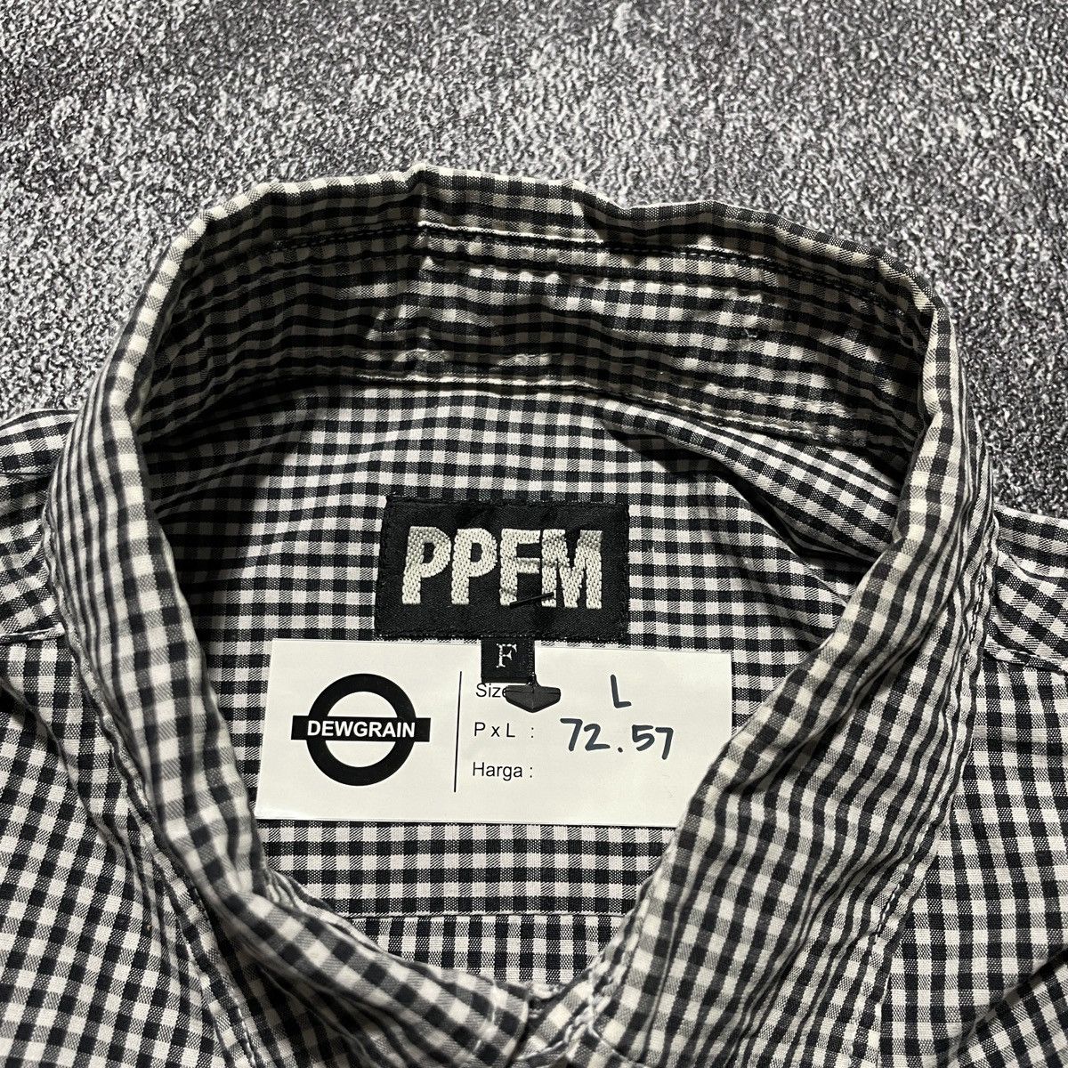 Issey Miyake × PPFM PPFM Shirts Plaid With Write Print Size US L / EU 52-54 / 3 - 5 Thumbnail