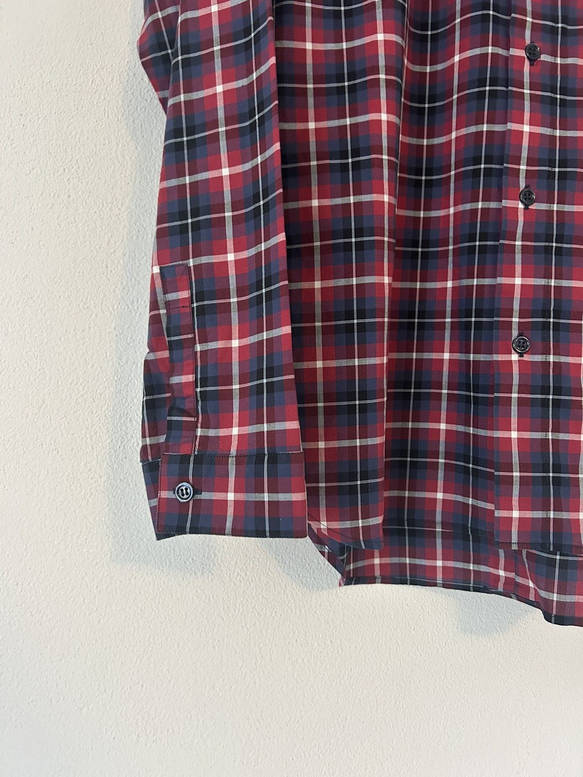 Dior Red Plaid Oxford Button-Up Shirt Size US L / EU 52-54 / 3 - 6 Thumbnail
