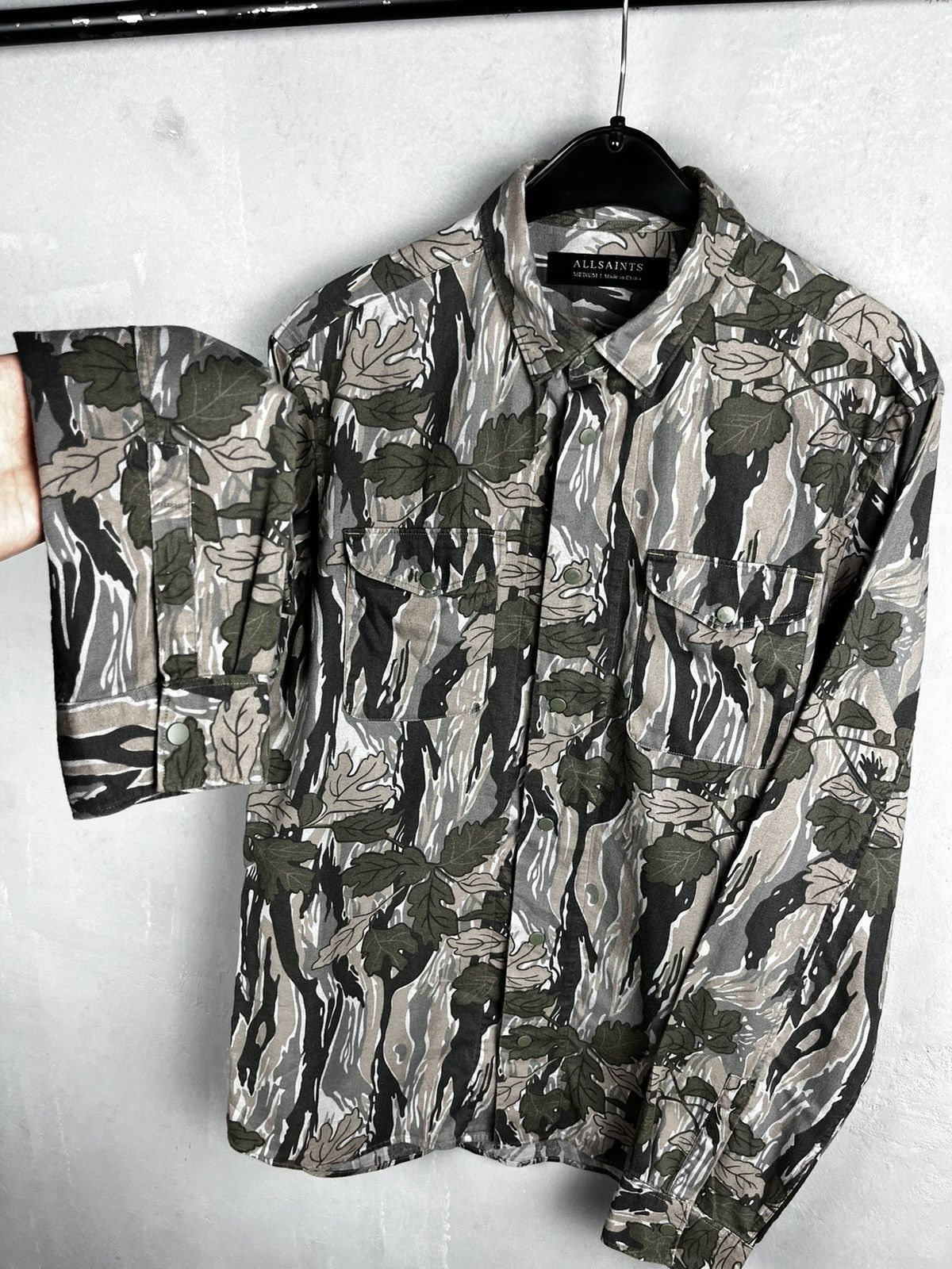 Allsaints Allsaints Leaf Forest Camo Pattern Hidden Shirt Size US M / EU 48-50 / 2 - 8 Thumbnail