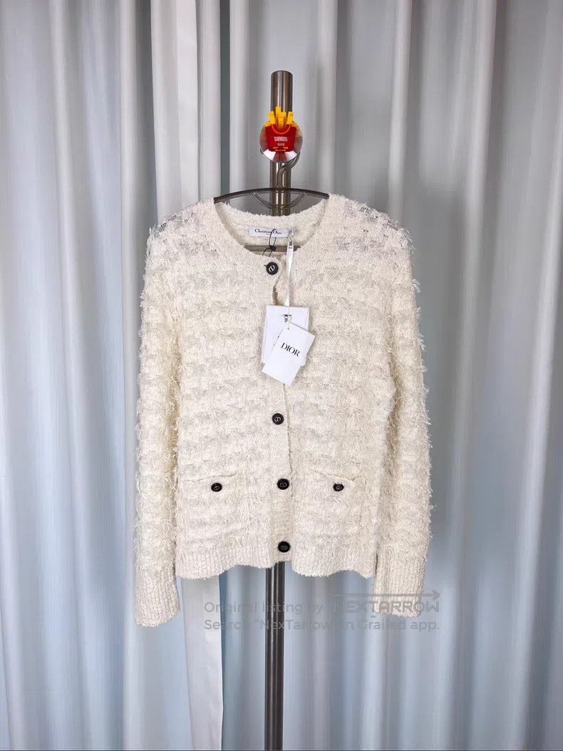 Dior Dior FW24 solid colour round neck single-breasted casual s Size M / US 6-8 / IT 42-44 - 1 Thumbnail