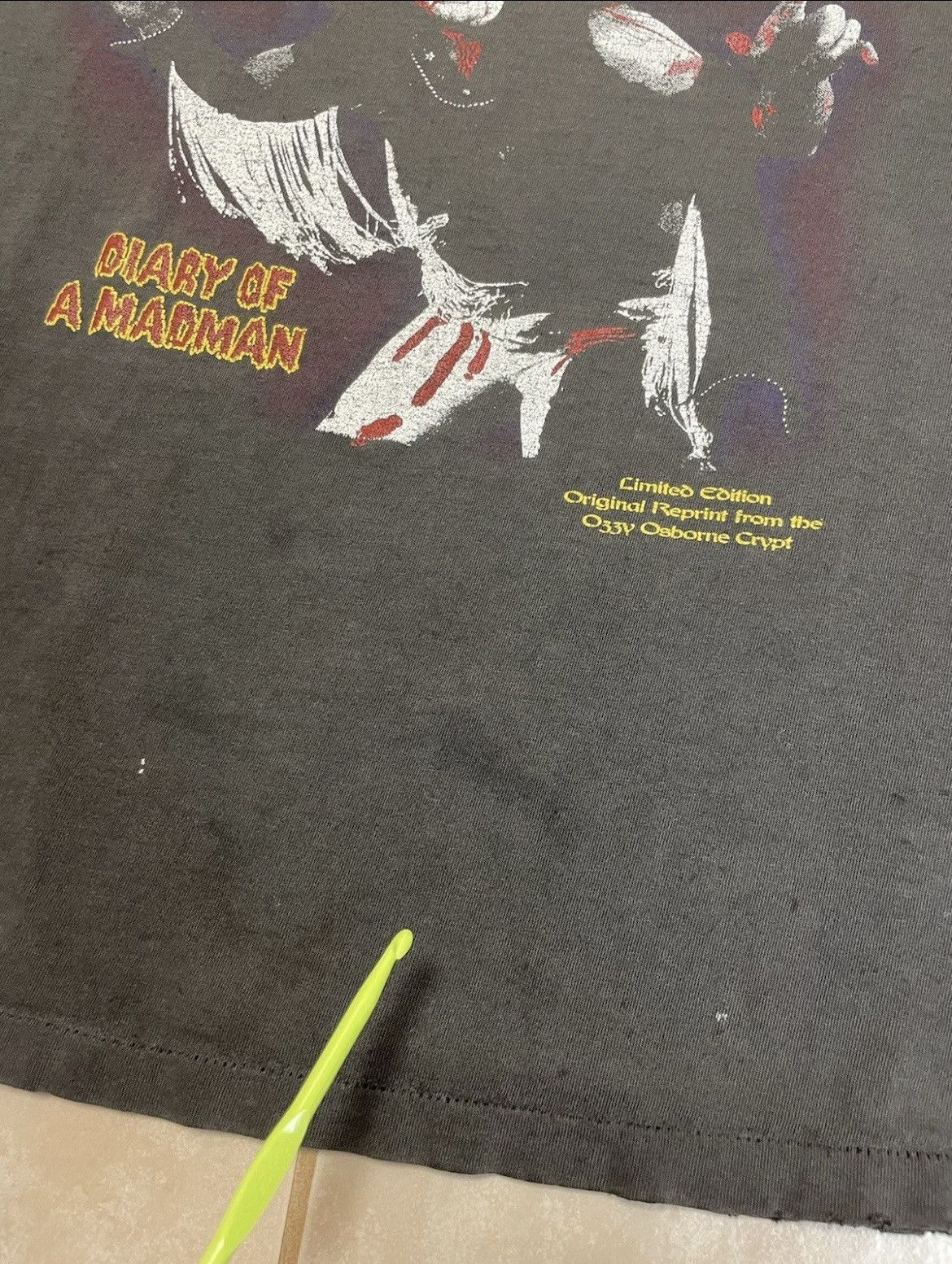 Ozzy Osbourne Vintage Ozzy Osbourne Diary Of A Madman XL Thrashed Faded Size US XL / EU 56 / 4 - 16 Thumbnail