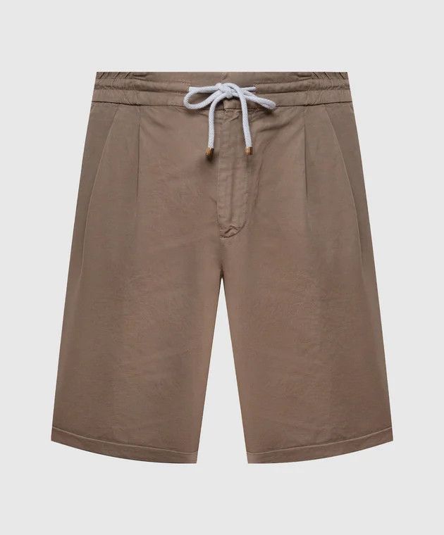 image of Brunello Cucinelli O1W1Db10524 Bermuda Shorts In Brown, Men's (Size 34)